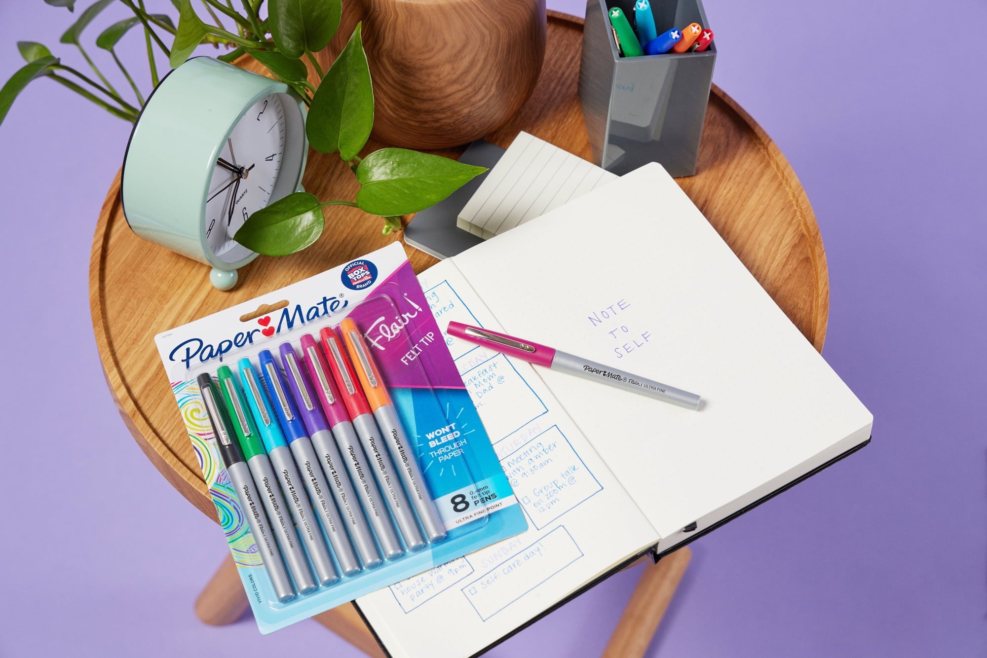 Paper Mate Flair Felt Tip Pens, Medium Point (0.7mm), Assorted Colors, 14 Count
