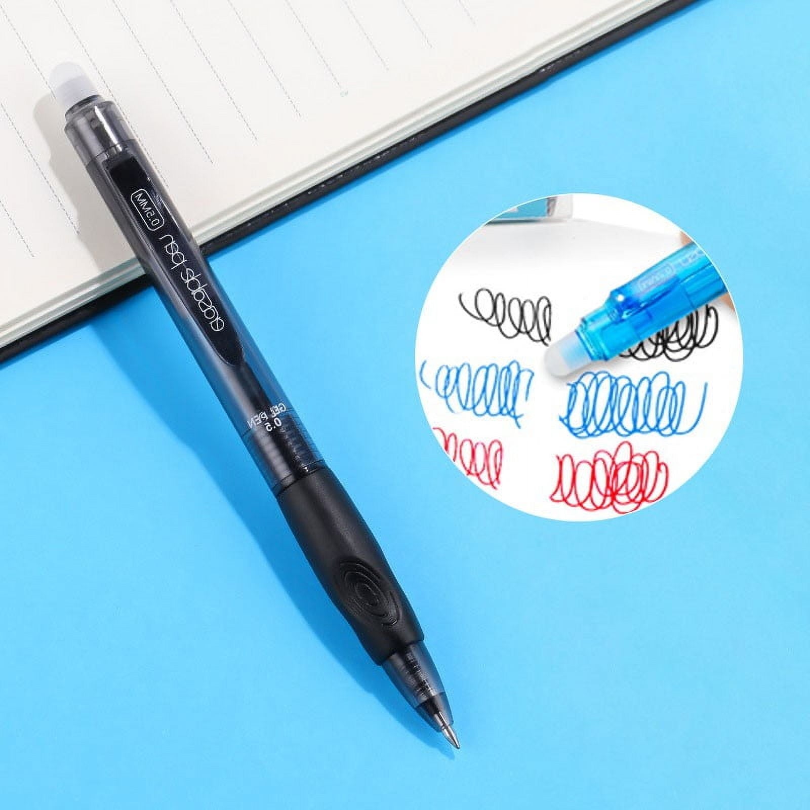 Plertrvy Clearance Color Erasable Gel Pen Black, 12 Colors Retractable Erasable Gel Pens (0.5Mm) Make Mistakes Disappear Premium Comfort Grip For Drawing Writing Planner And Sch. 5Ml