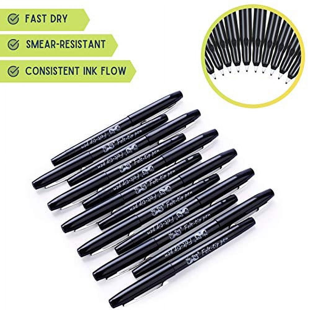 Mr. Pen- Pens, Felt Tip Pens, Black Pens For Bibles, 12 Pack