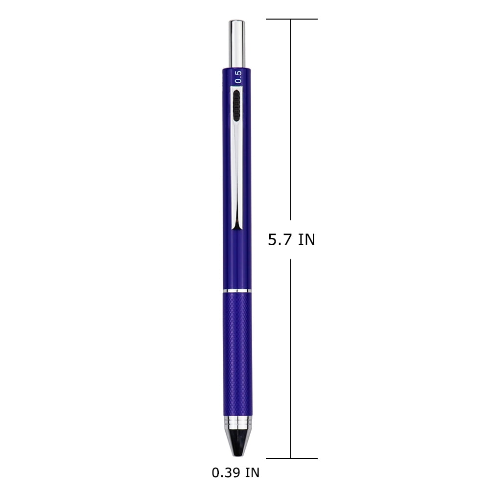 DunBong 4in1 Multicolor Pens,0.5mm Mechanical Pencil,Red,Blue and Black Ball Pen,1-Count (Blue)