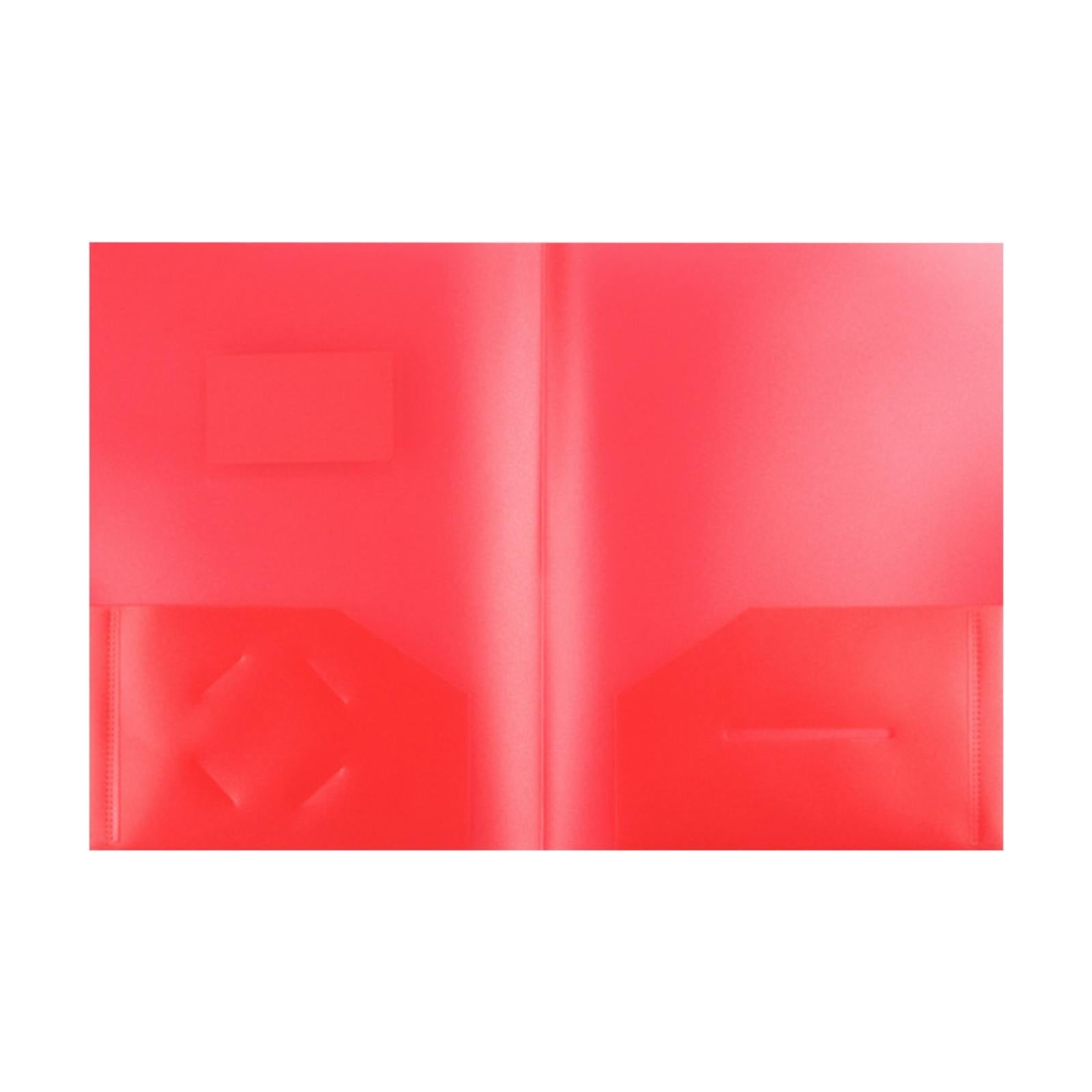 Plastic Pocket File Folders No Prongs, Poly Folders with Prongs for School Office, Letter Size Colored 2 Pocket Folders No Prong Folders, Heavy Duty Plastic Folders with Pockets and No Brads(Black)