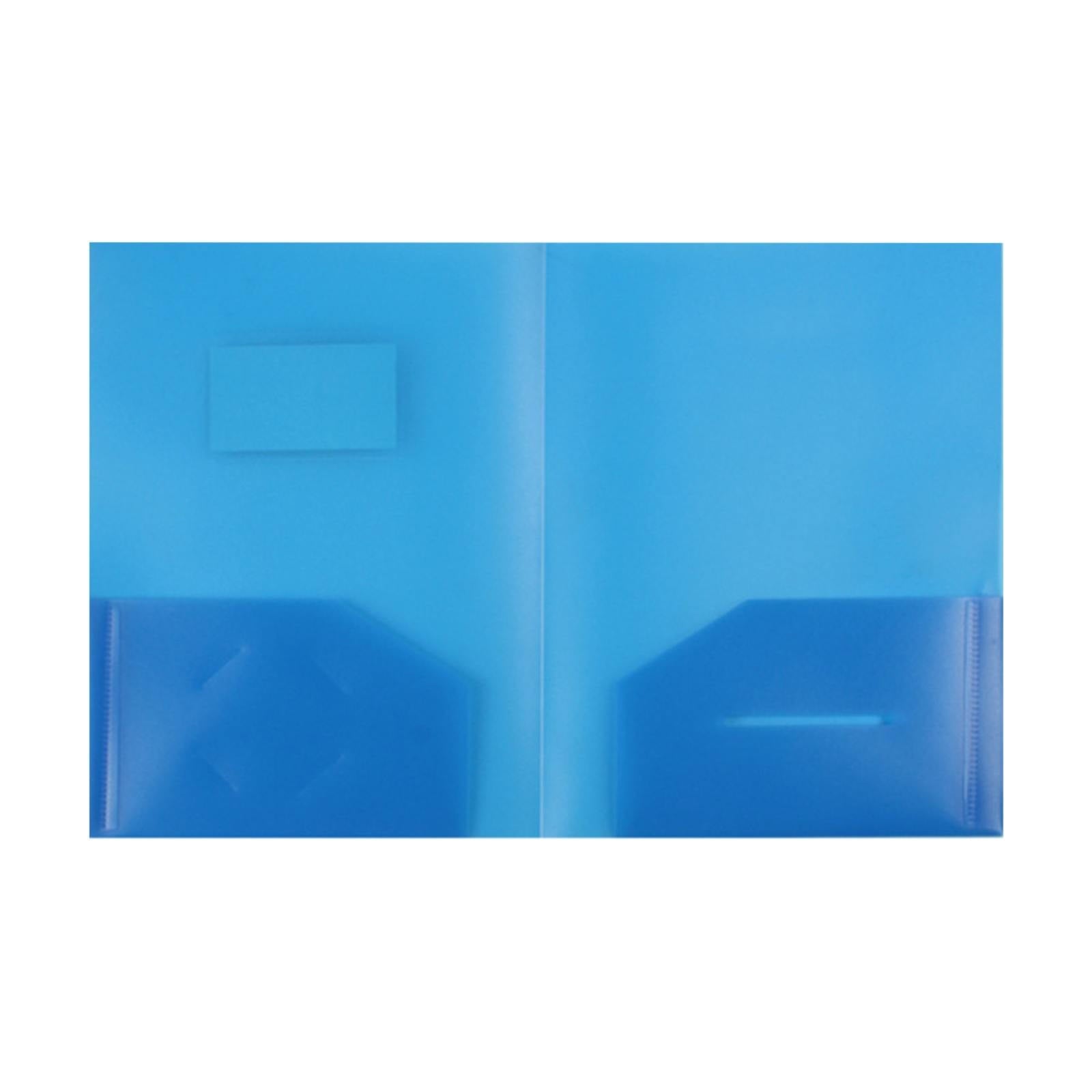 Plastic Pocket File Folders No Prongs, Poly Folders with Prongs for School Office, Letter Size Colored 2 Pocket Folders No Prong Folders, Heavy Duty Plastic Folders with Pockets and No Brads(Black)