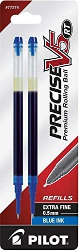 Pilot Precise V5 Rt Liquid Ink Retractable Rollerball Pen Refills, 0.5