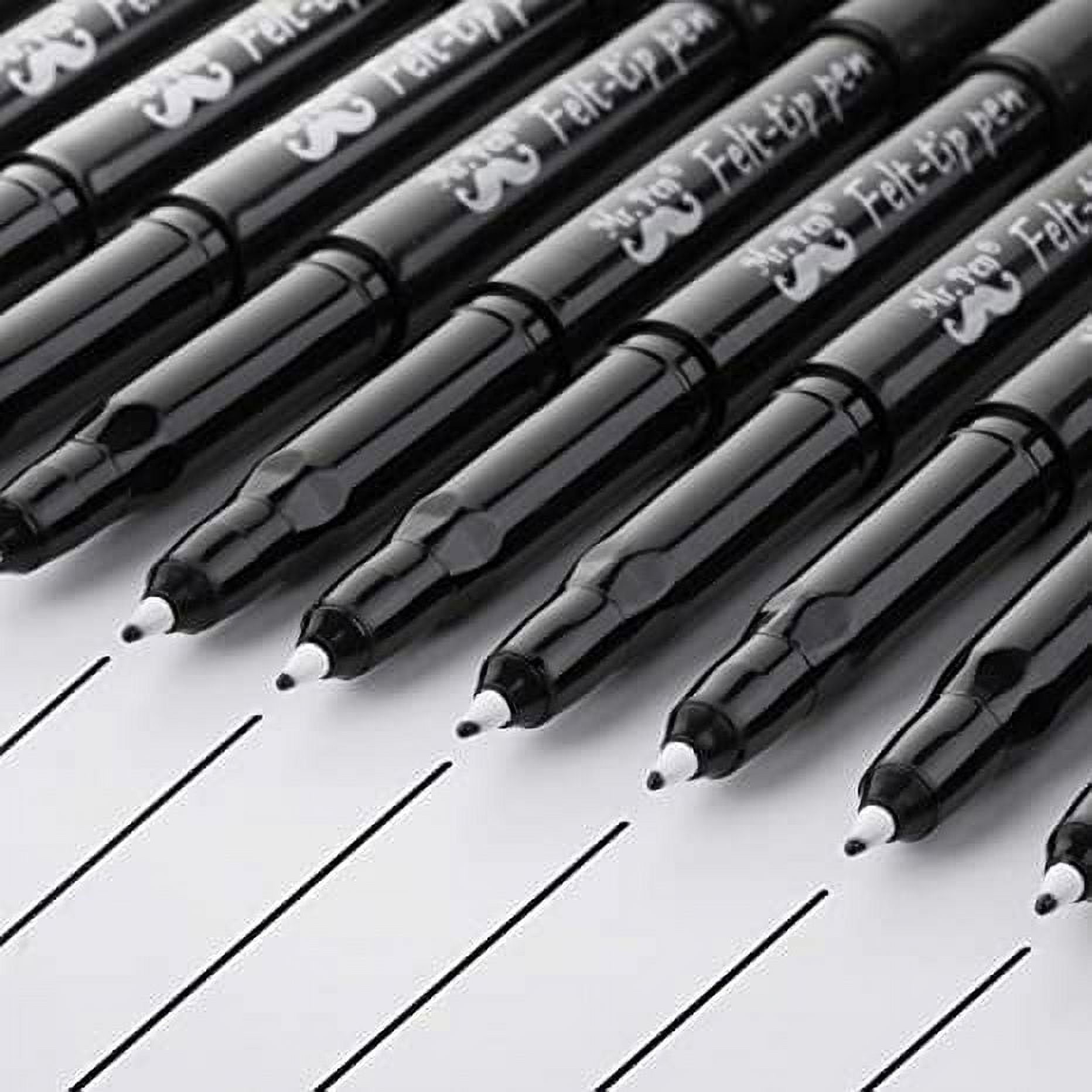 Mr. Pen- Pens, Felt Tip Pens, Black Pens For Bibles, 12 Pack