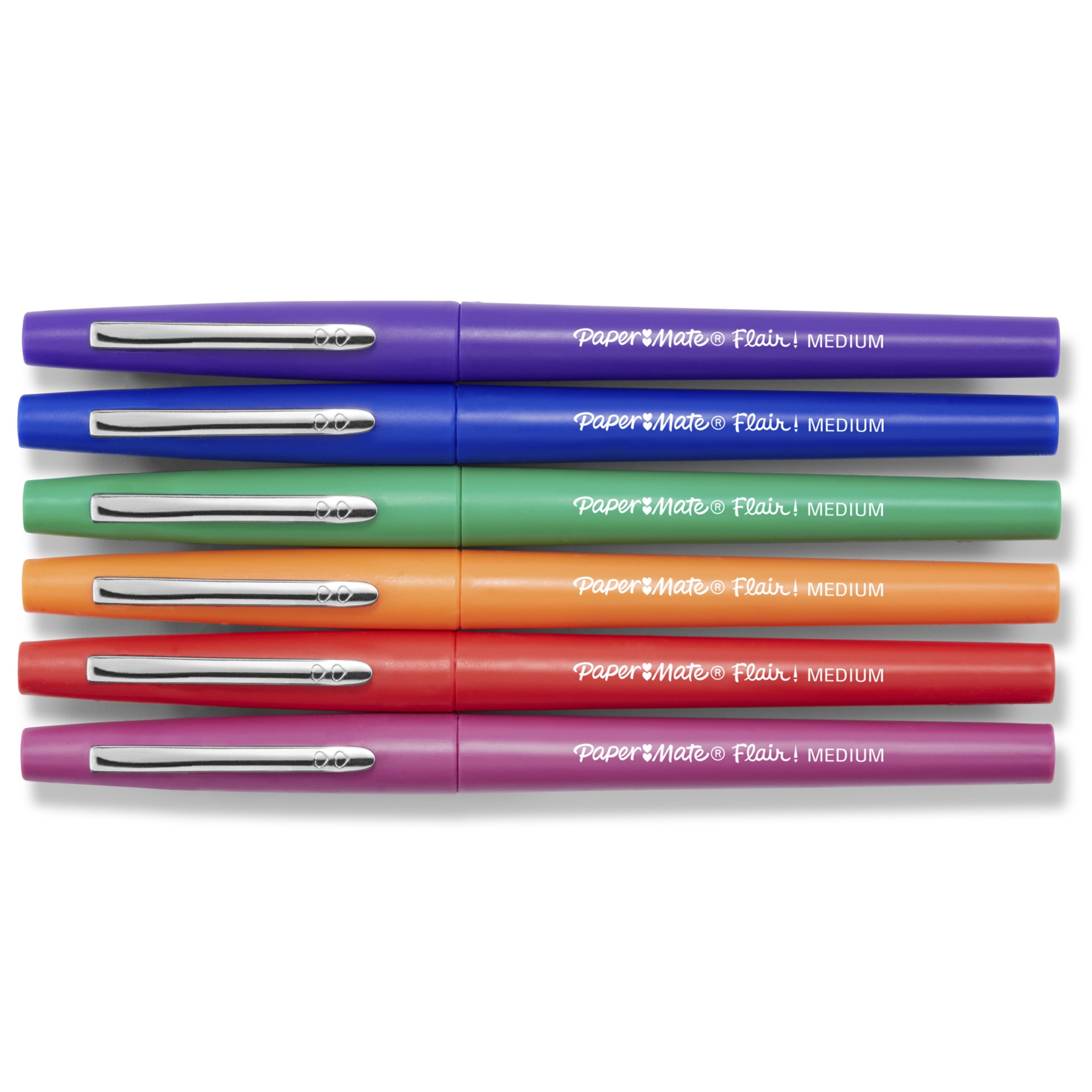 Paper Mate Flair Felt Tip Pens, Medium Point 0.7mm, Pastel Colors, 6 Count