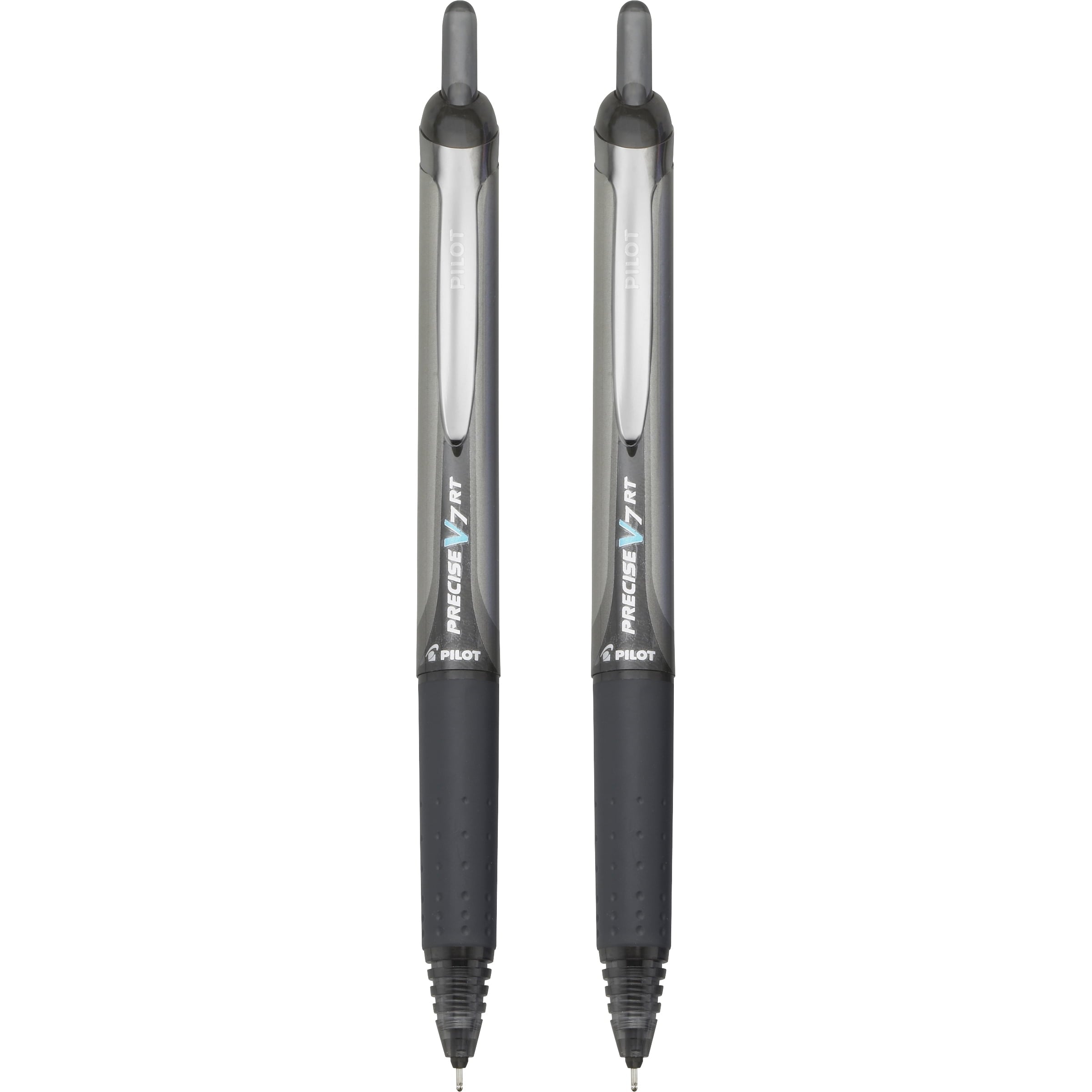 Pilot Precise V7 Retractable Rolling Ball Pens, Fine Point, 0.7mm, Black Ink, 2 Pack