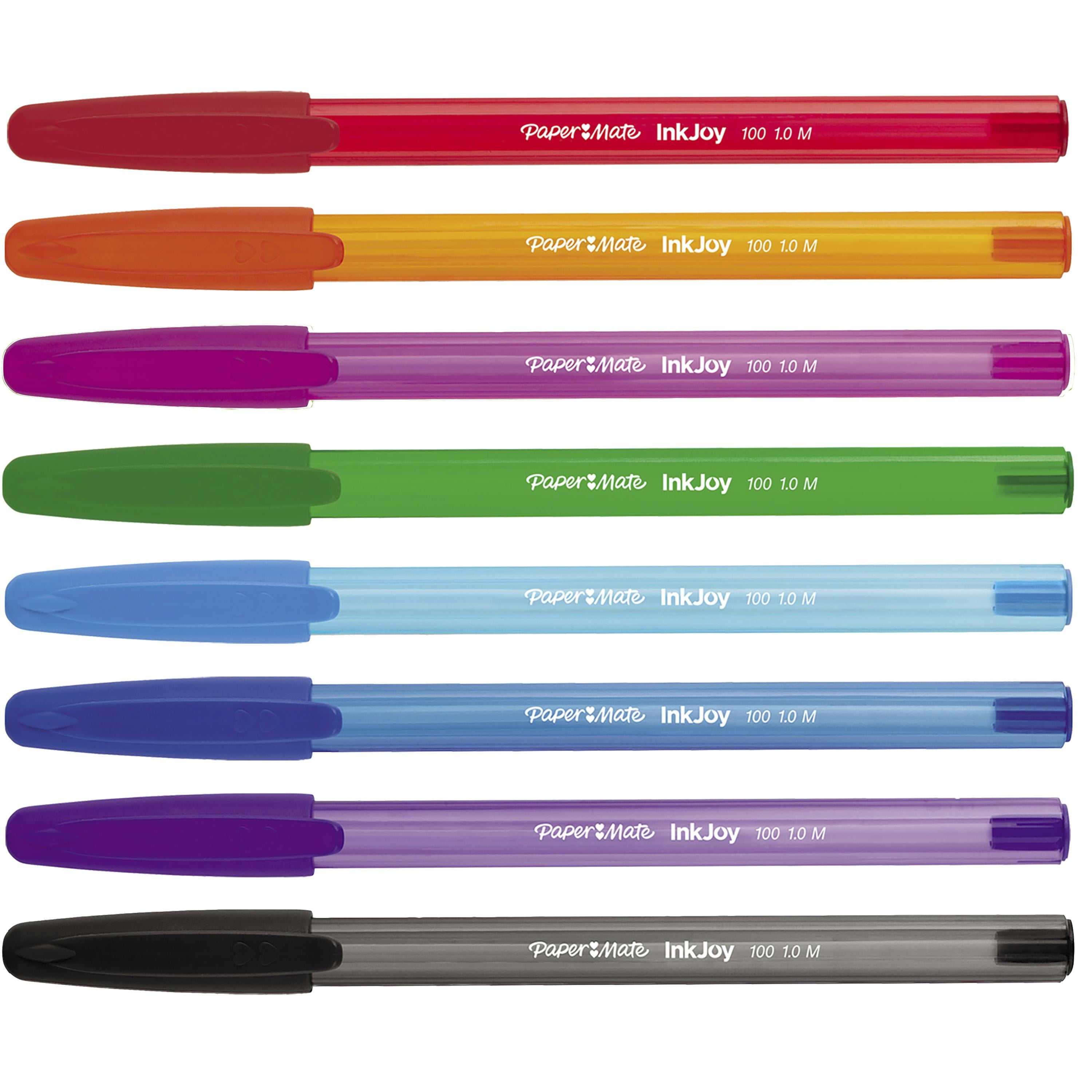 Paper Mate InkJoy 100ST Ballpoint Pens, Medium Point (1.0mm), Assorted, 18 Count