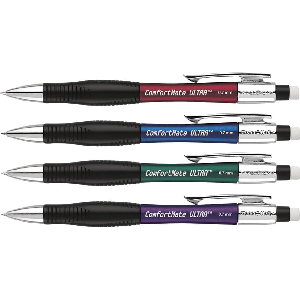 Paper Mate Comfort Mate Ultra Mechanical Pencils, 0.7mm, HB #2, Assorted Colors, 12 Count