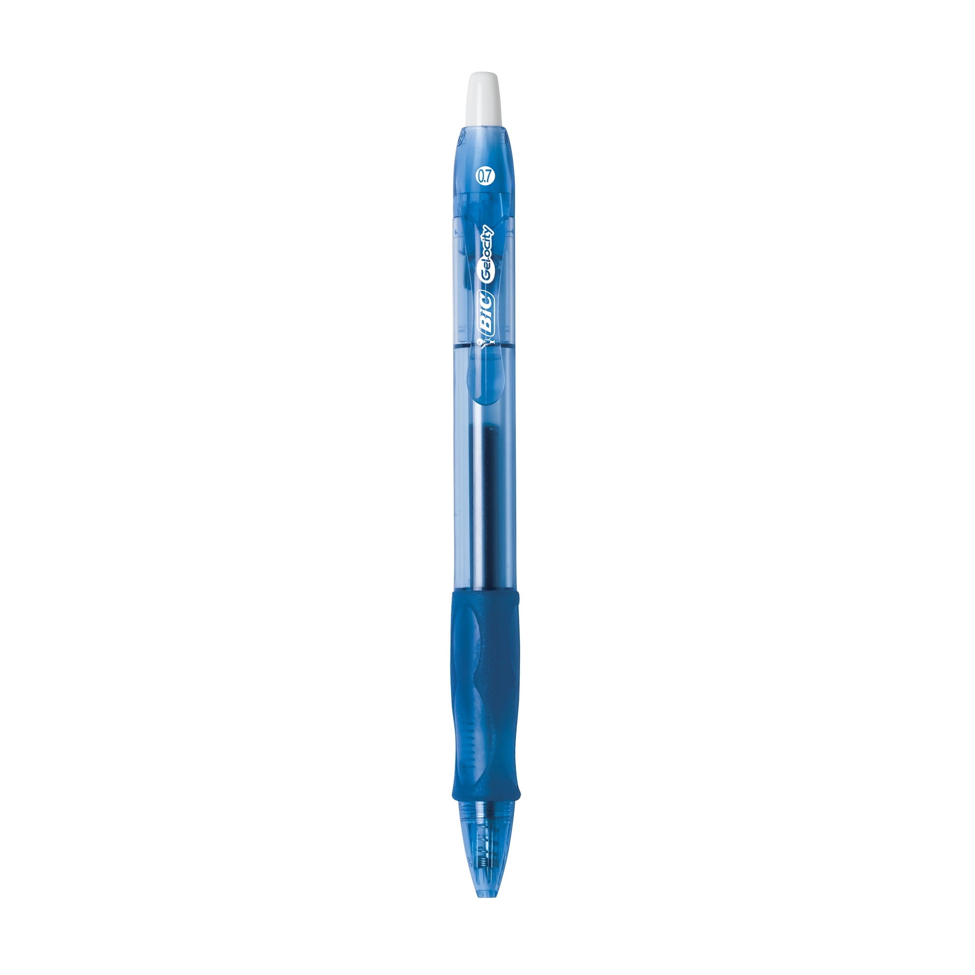 BIC Gelocity Original Retractable Gel Pens, Medium Point (0.7 mm), Blue, 2-Count
