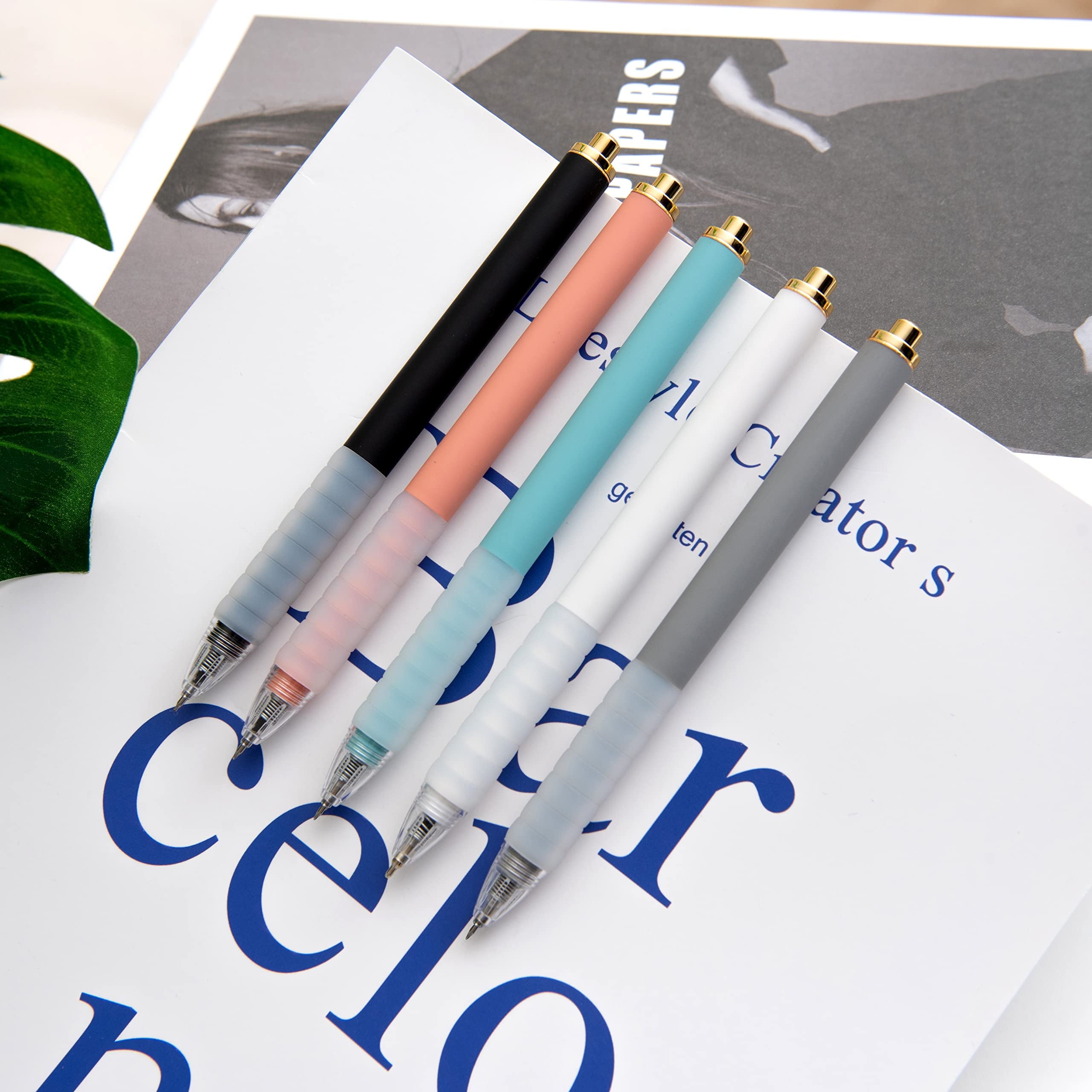 Ballpoint Writing Pens,12 pack(6 count+6 refills) with Stylus Tips 0.5mm Medium Point Pen Black Ink Pen Stylus Pens(NO.693)