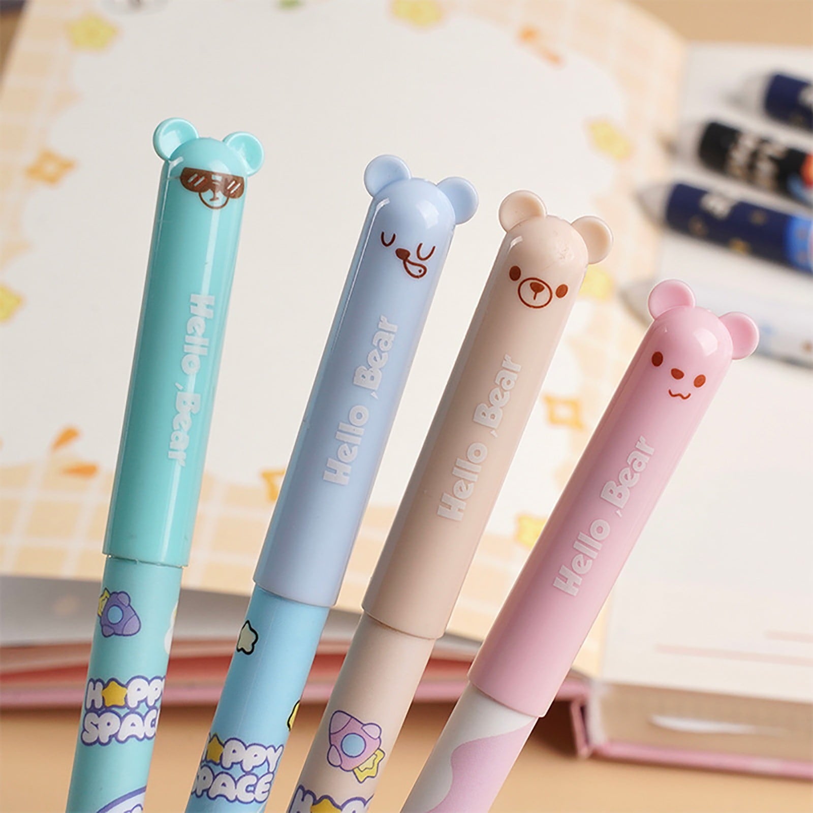 6 Pcs Cute Gel Pens, Pens Fine Point Smooth Writing Pens, Coffee Theme Liquid Quick Drying Ink Gel Pen, 0.5mm Fine Nib Black Ink, Smooth Writing Pen for Note Taking Drawing