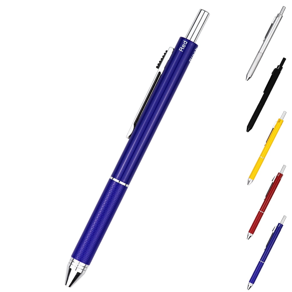 DunBong 4in1 Multicolor Pens,0.5mm Mechanical Pencil,Red,Blue and Black Ball Pen,1-Count (Blue)