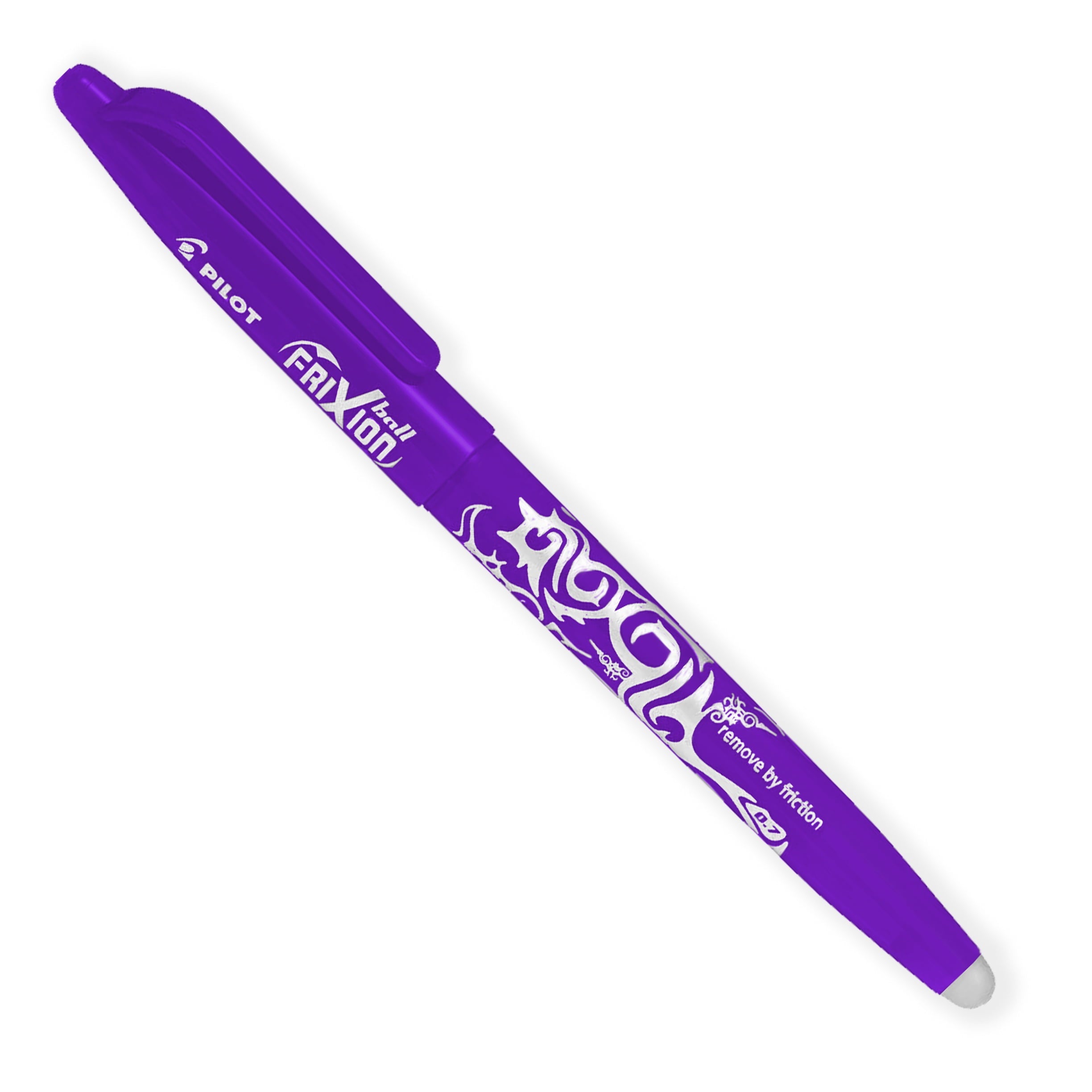 Pilot Frixion Heat/Friction Erasable Rollerball Pen FR7 - 0.7mm - Wallet of 1 Pen + 3 Refills - Violet