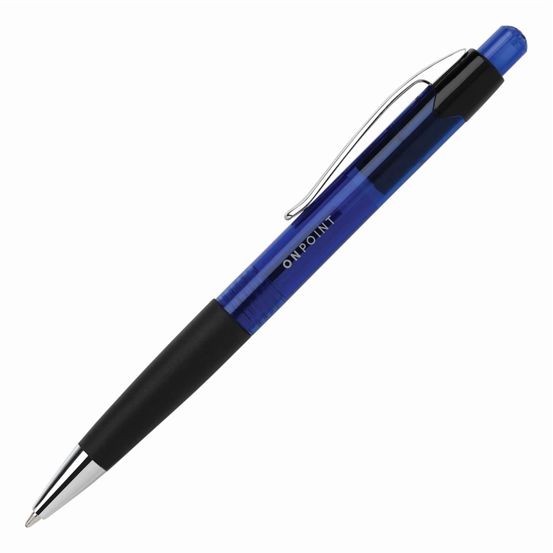 Office Depot Soft-Grip Retractable Ballpoint Pens, Medium Point, 1.0 Mm, Blue
