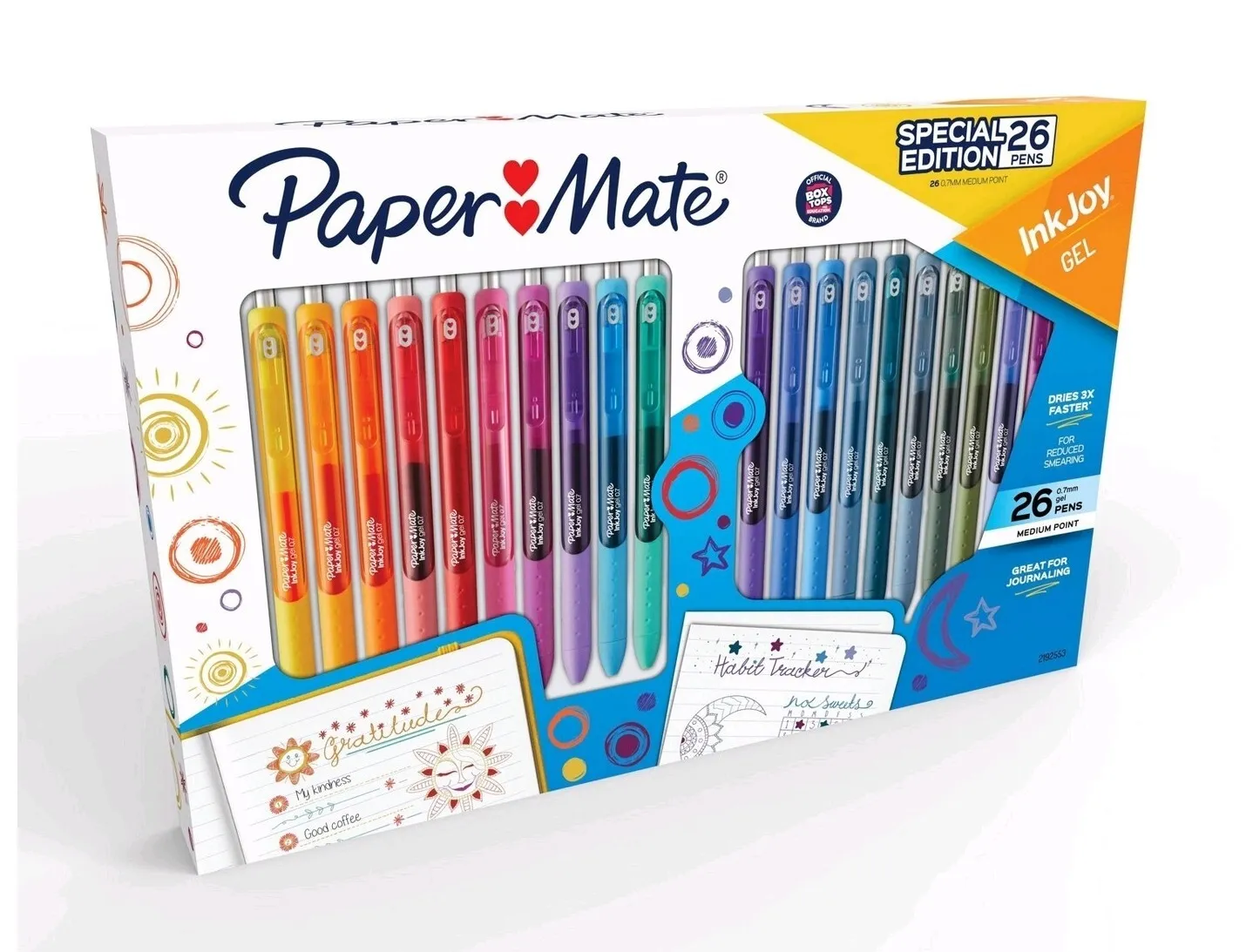 Paper Mate Inkjoy 0.7mm Gel Pens, Medium Point, Assorted, 26 Count