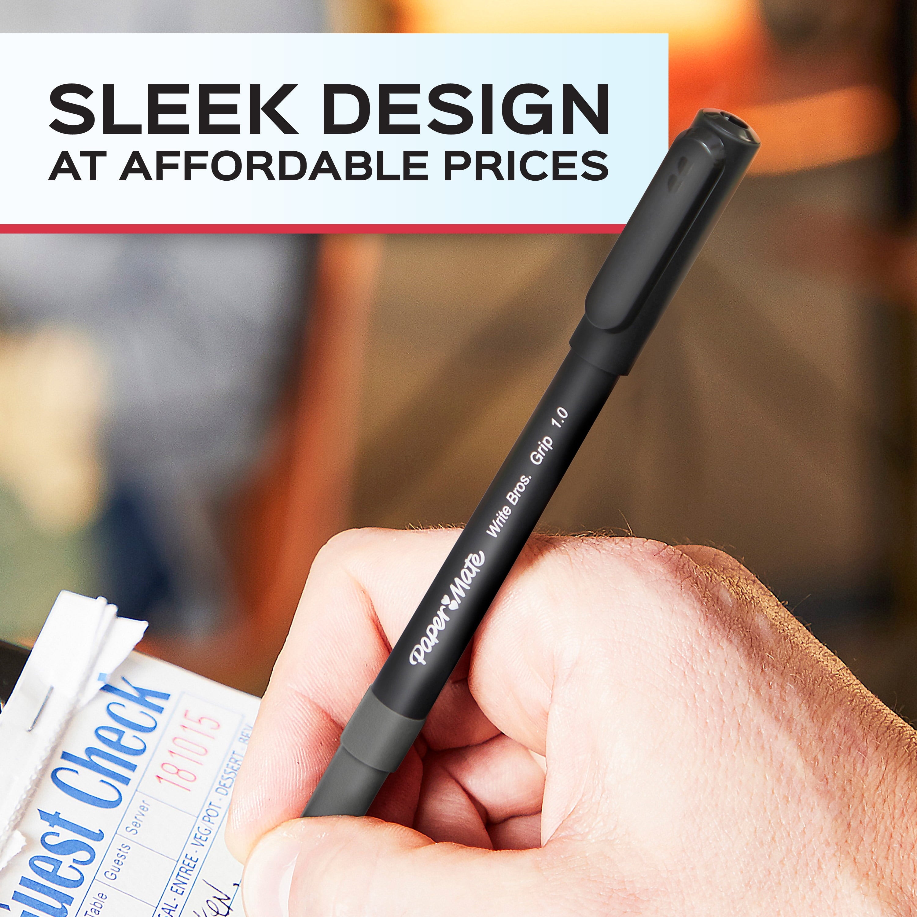 Paper Mate Ballpoint Pens, Write Bros. Grip Black Ink Pens, Medium Point (1.0 mm), 36 Count