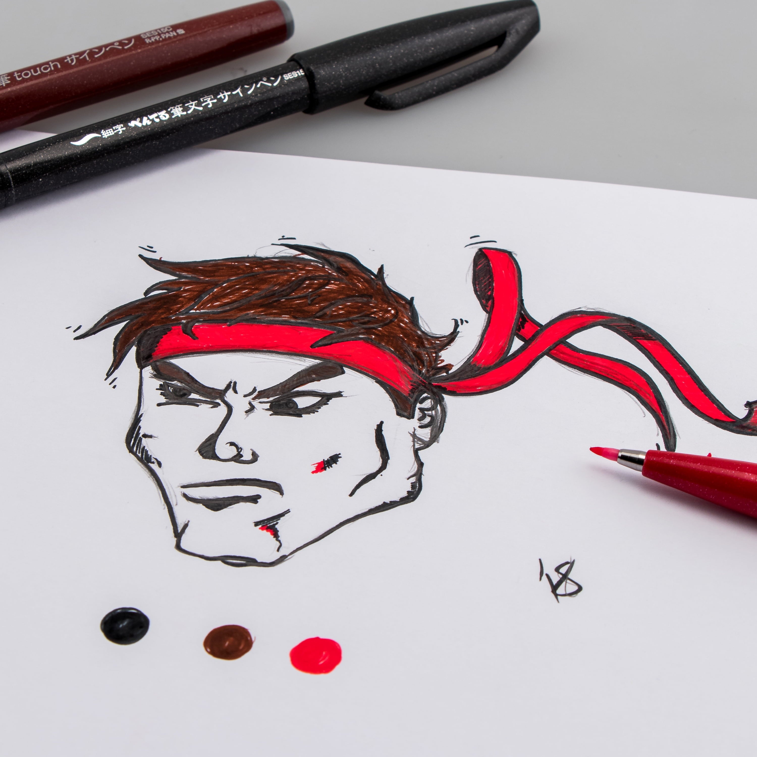 Pentel Sign Pen, Brush-Tip, Black