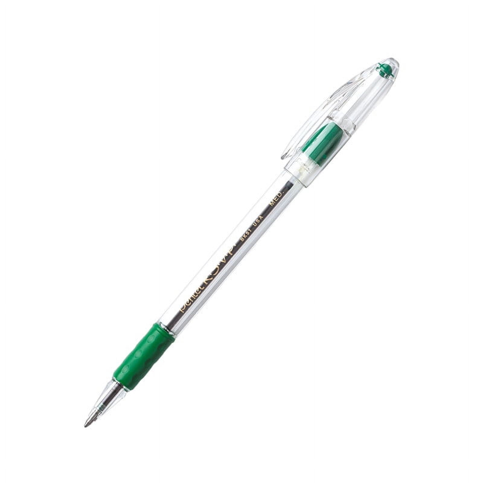 RSVP Ballpoint Pen, Medium Line, Green Ink (Innerpack of 12)