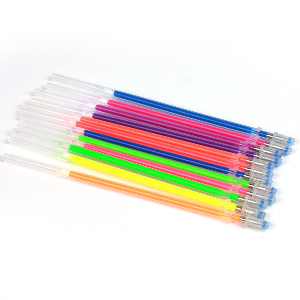 48pcs Gel Pens Gel Refills Rollerball Neon Glitter Pen Drawing Colors 60ml