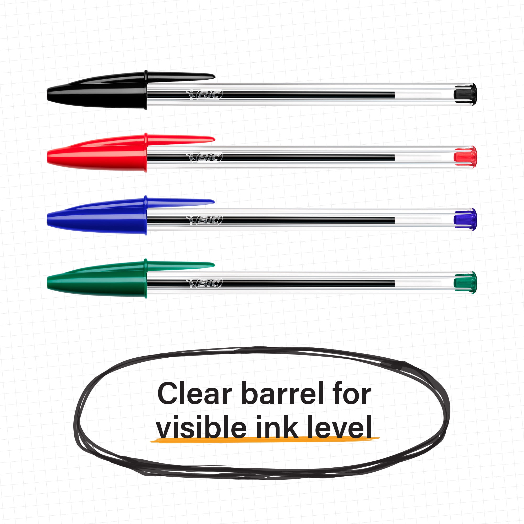 BIC Cristal Xtra Smooth Ball Point Pens, Medium Point (1.0 mm), Black, 48 Count