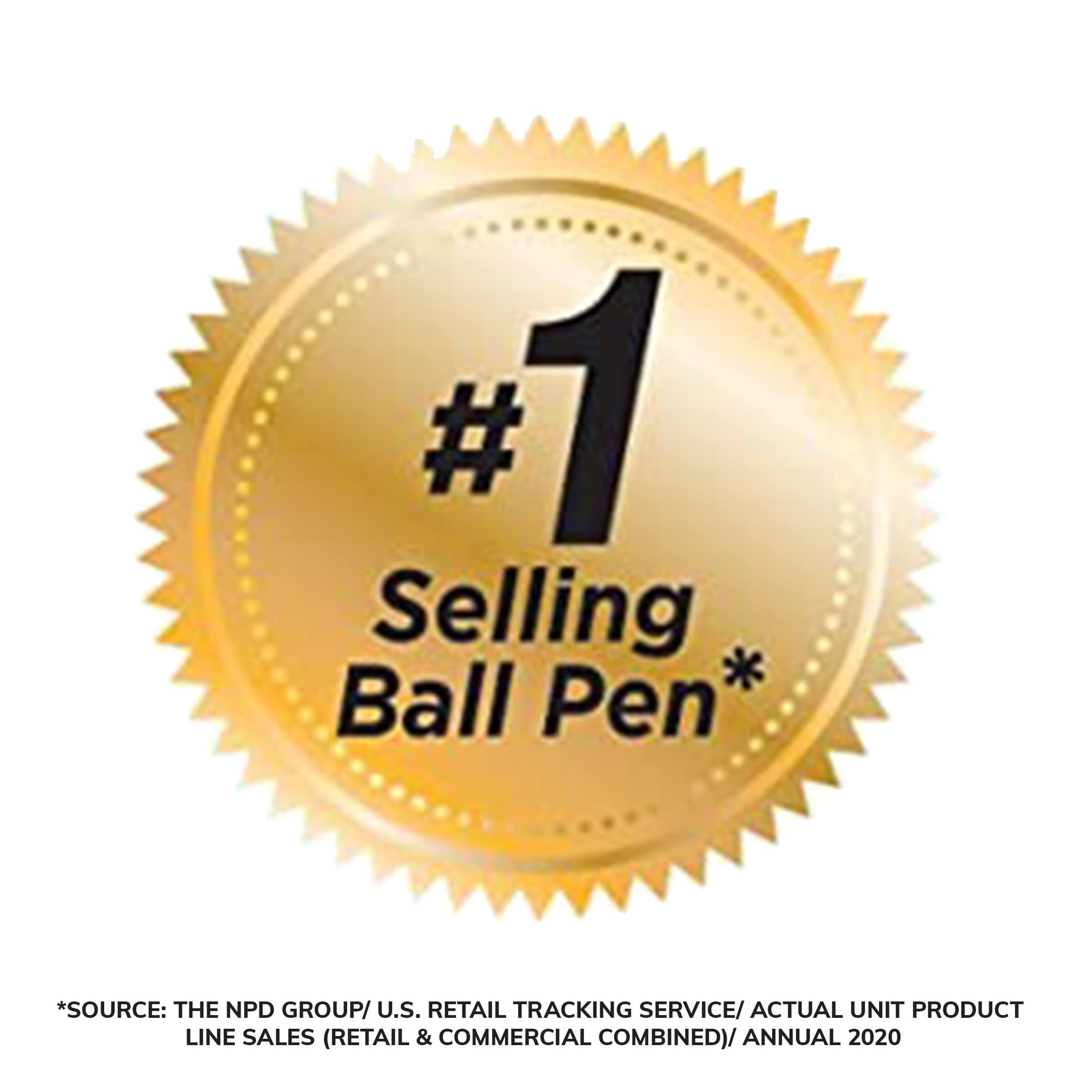 BIC Round Stic Xtra Life Ball Pen, Medium Point (1.0 mm), Black, 10-Count