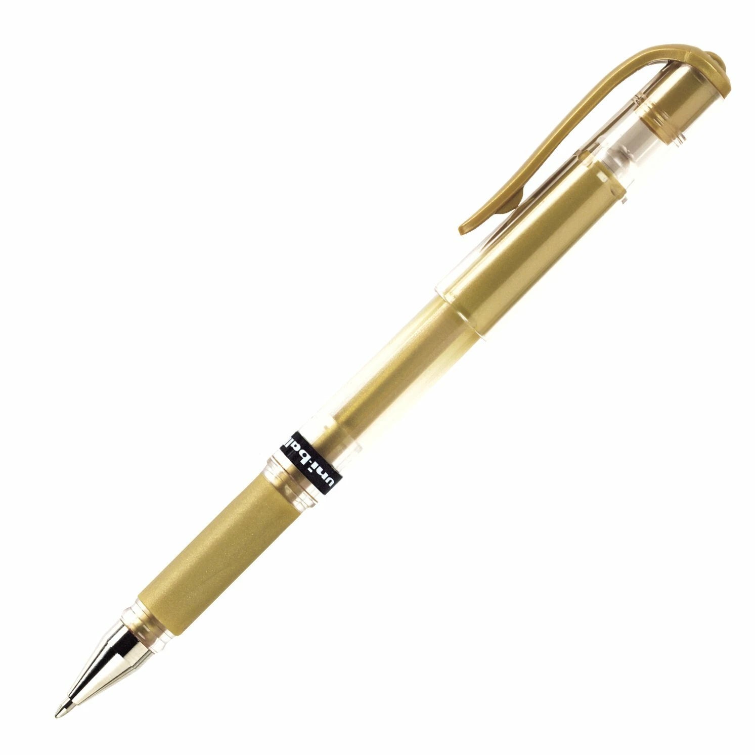 60767 Uniball Gel Impact Rollerball Pen, Bold 1.0Mm, Metallic Gold, Pack Of 5