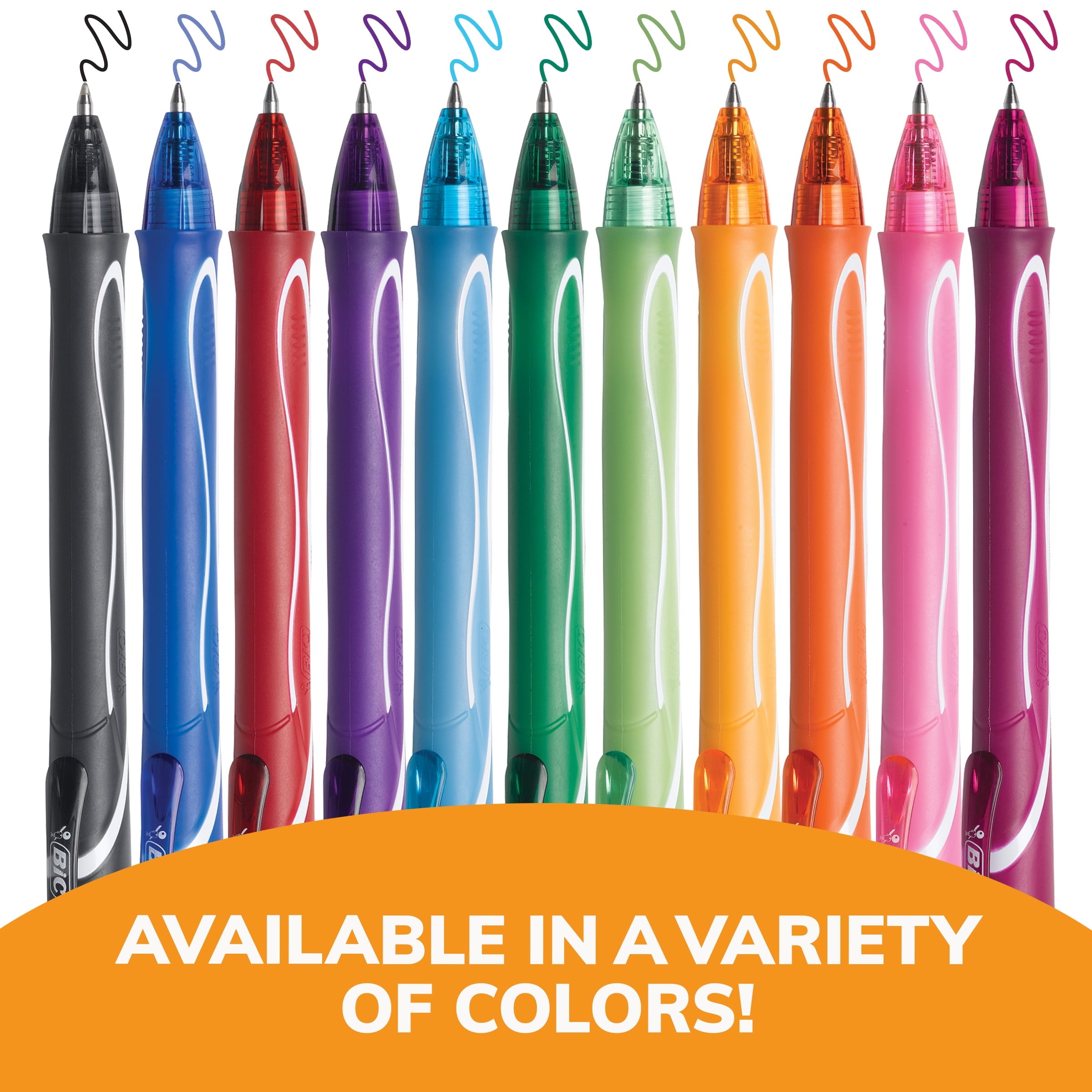 BIC Gelocity Quick Dry Assorted Color Gel Pens, Medium Point (0.7mm), 16-Count