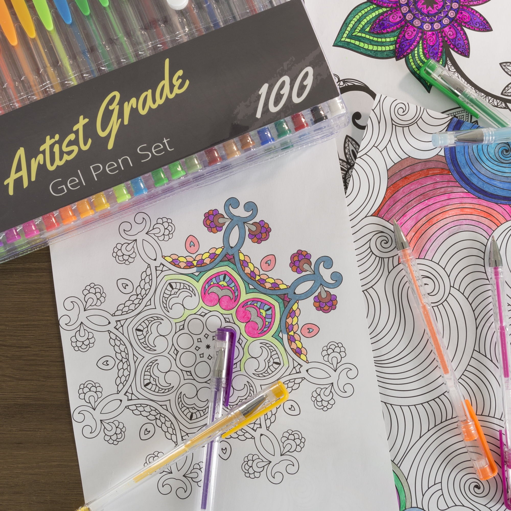 Artist Grade Color Gel Pen Set - 100 Count