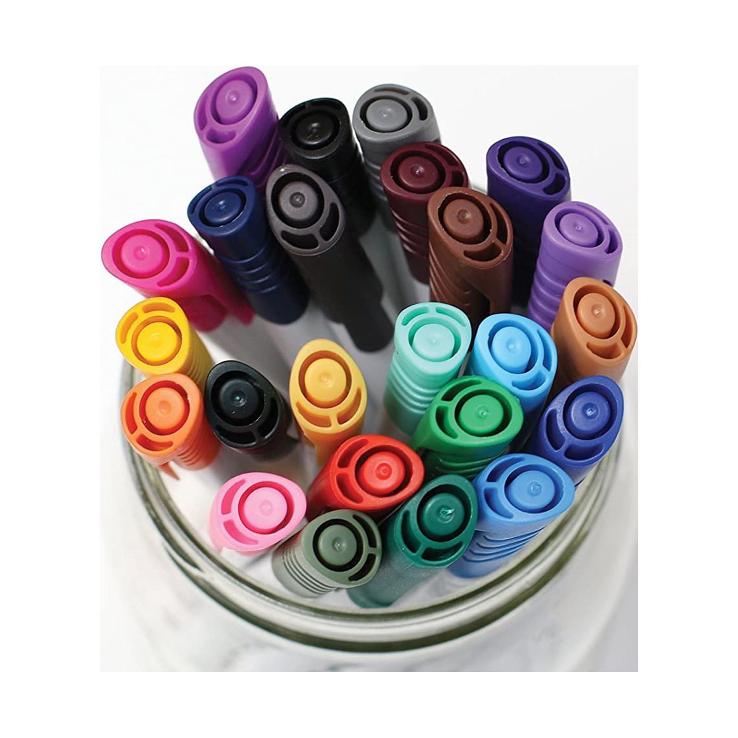 KINGART 24pc Fine Line Color Ink Pens, Size 04 mm