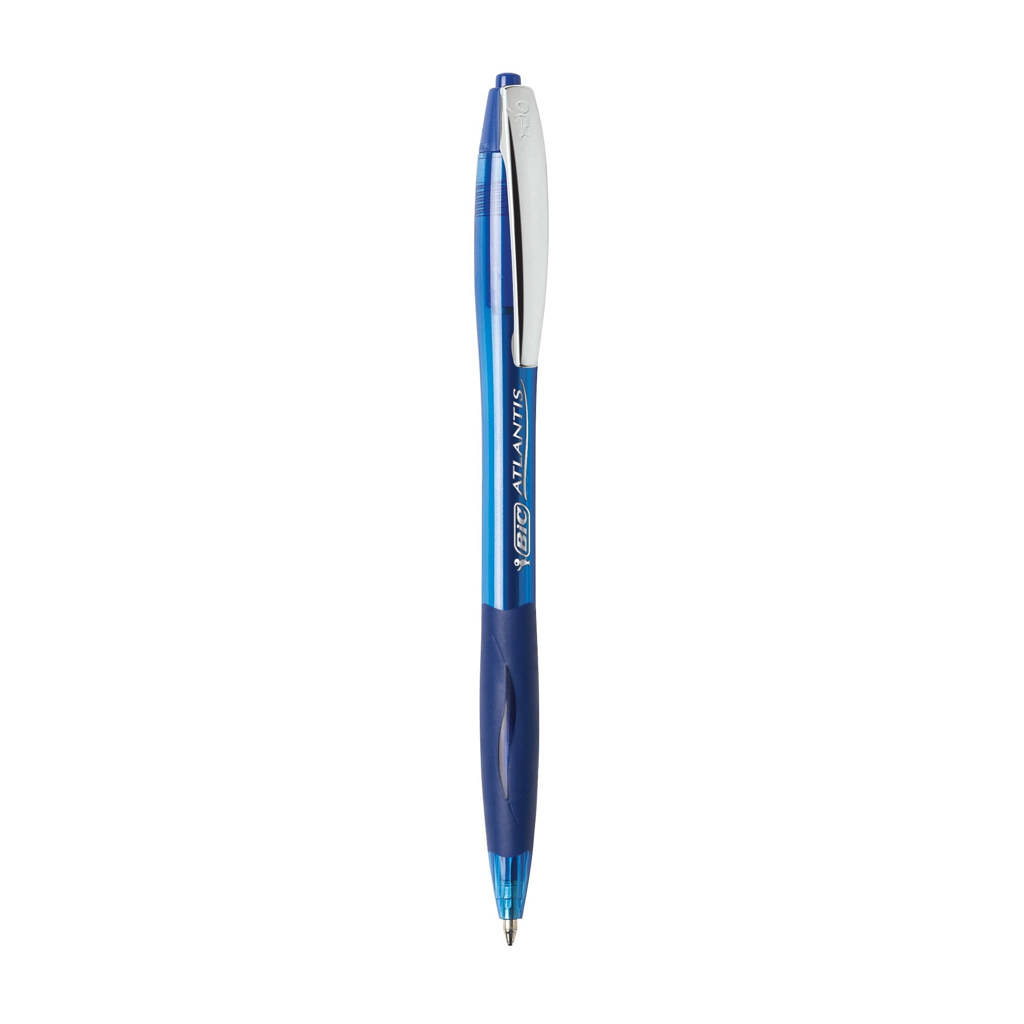 BIC Glide Black Retractable Ballpoint Pens, Medium Point (1.0mm), 12-Count, Blue