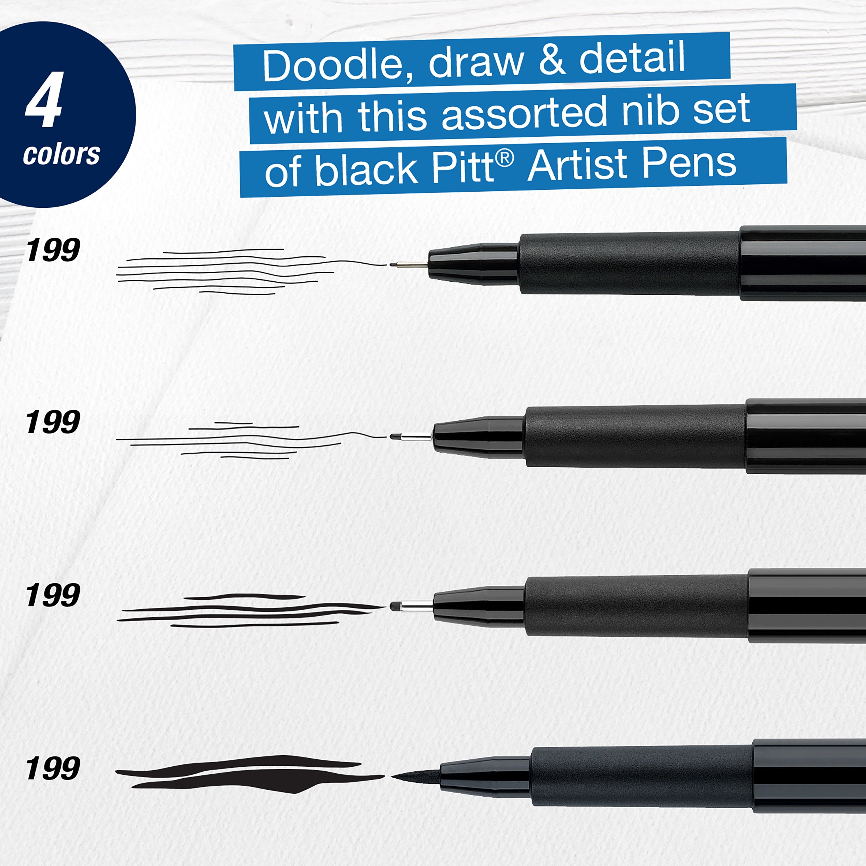 Faber-Castell Essential Pitt® Artist Pens - Black- Beginner for Adults