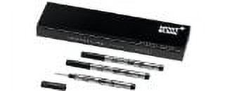 Montblanc Rollerball Pen Refills, Medium Point, 0.5 mm, Mystery Black Ink, 3 Count, 3 Pack