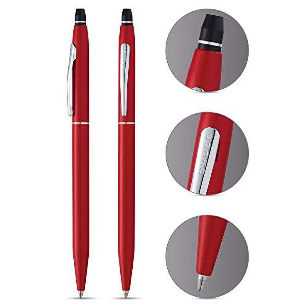 Cross Click Refillable Ballpoint Pen, Medium Ballpen, Includes Premium Gift Box - Crimson Lacquer