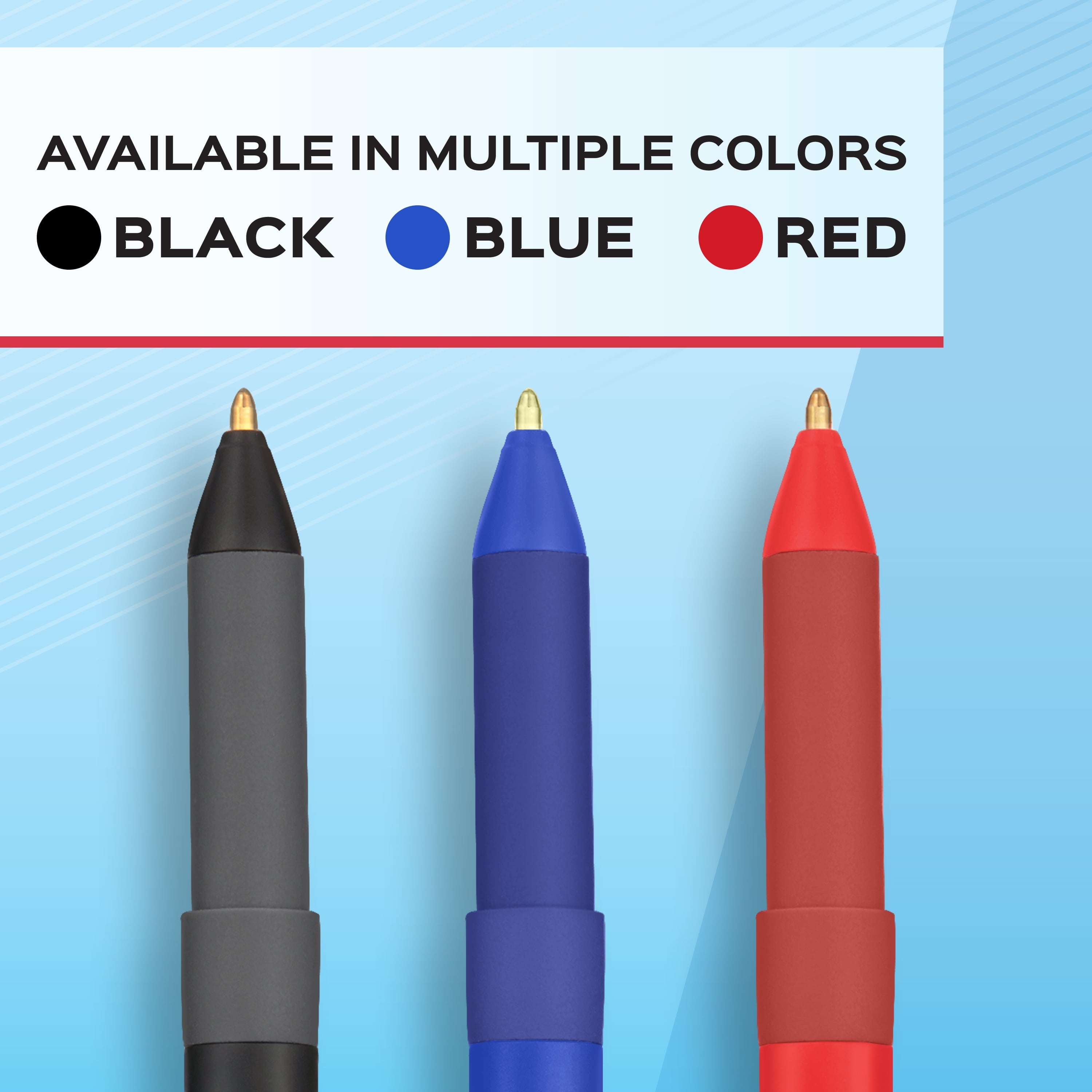 Paper Mate Ballpoint Pens, Write Bros. Grip Black Ink Pens, Medium Point (1.0 mm), 36 Count