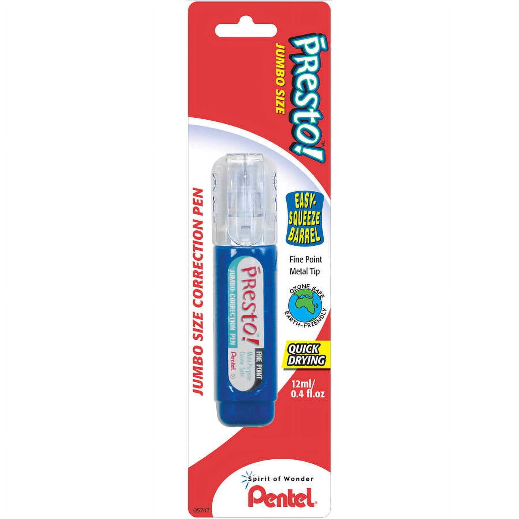 Pentel Presto! Correction Pen-12ml Fine Point