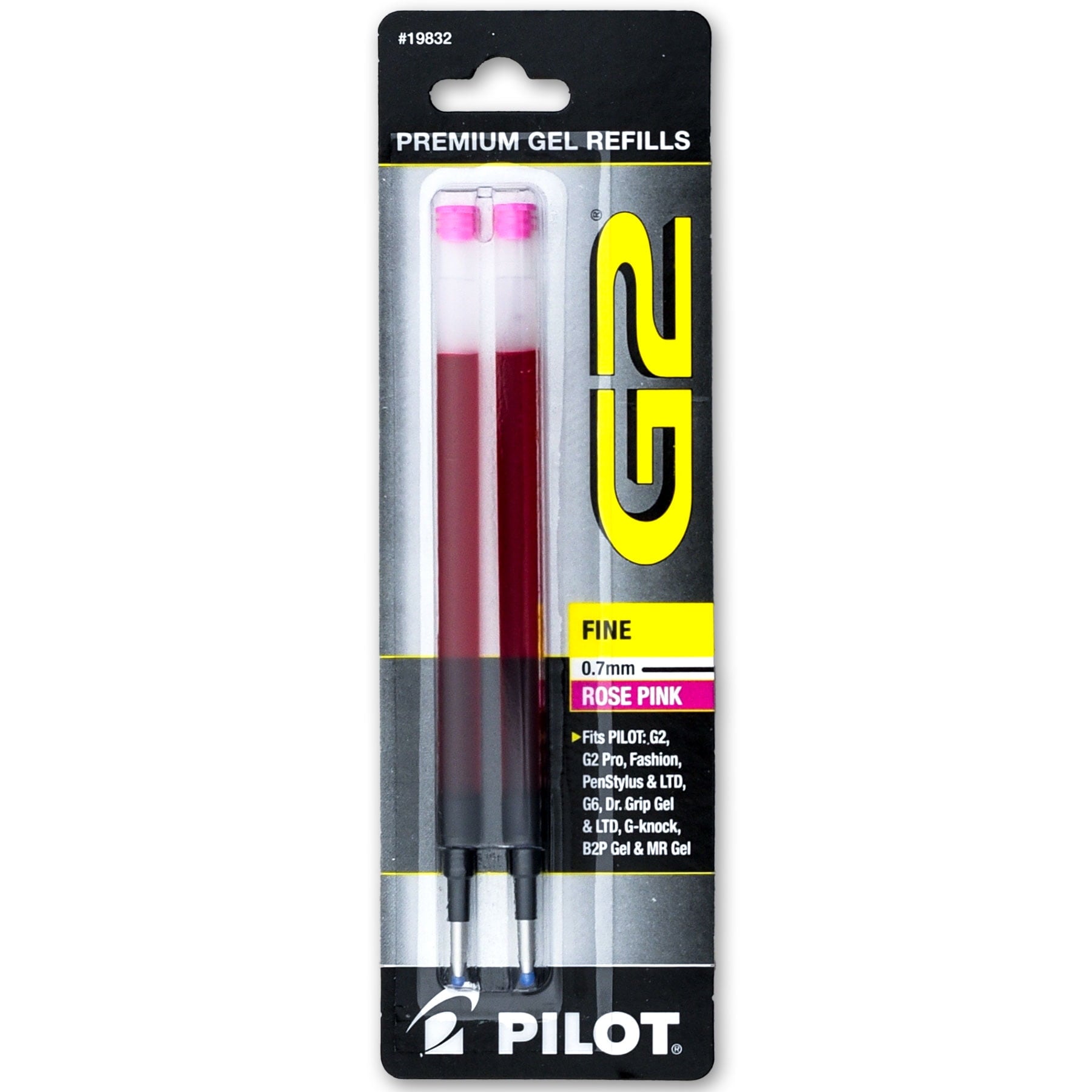 Pilot G2 07 18349 Pens & Refills, Rose Pink Gel Ink, 0.7mm Fine