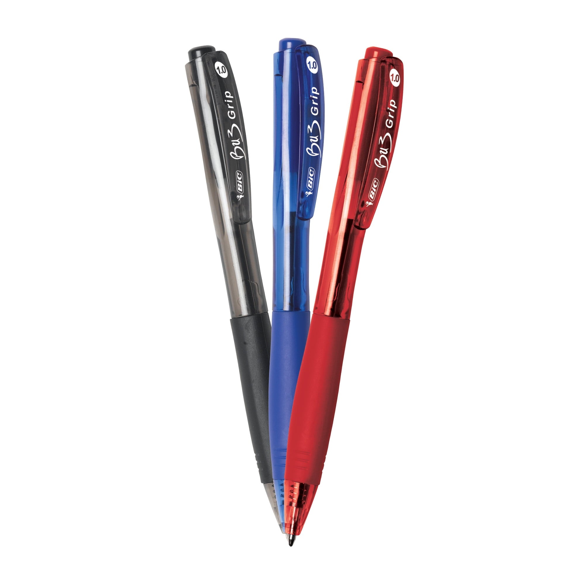 BIC BU3™ Grip Retractable Ball Point Pens, Assorted, 18 Pack