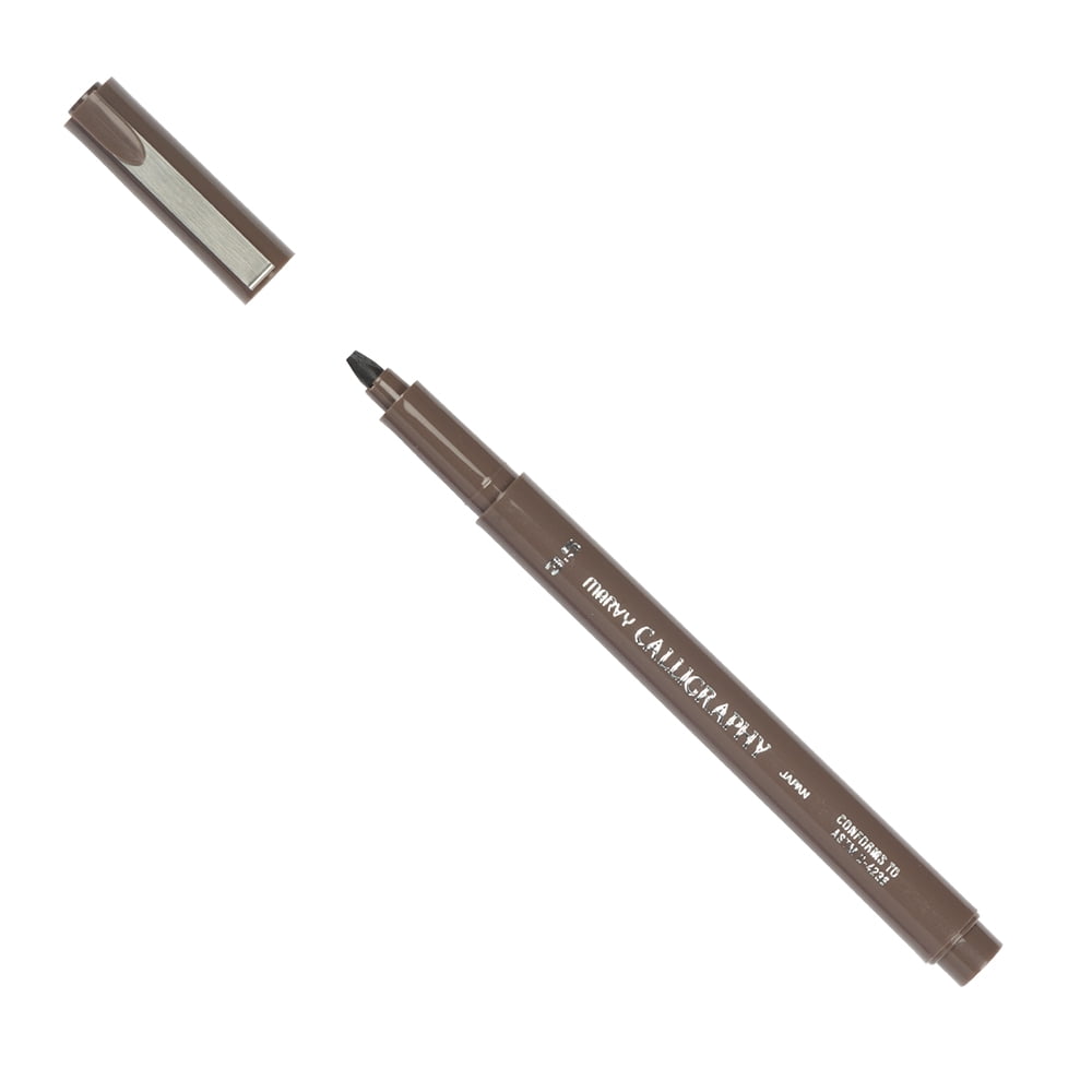 Marvy Uchida Calligraphy Pens, 3.5 mm, Brown, 2/Pack