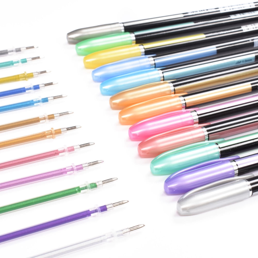 Jetcloudlive Metallic Pastel, Glitter, Neon 48 Gel Pens Set