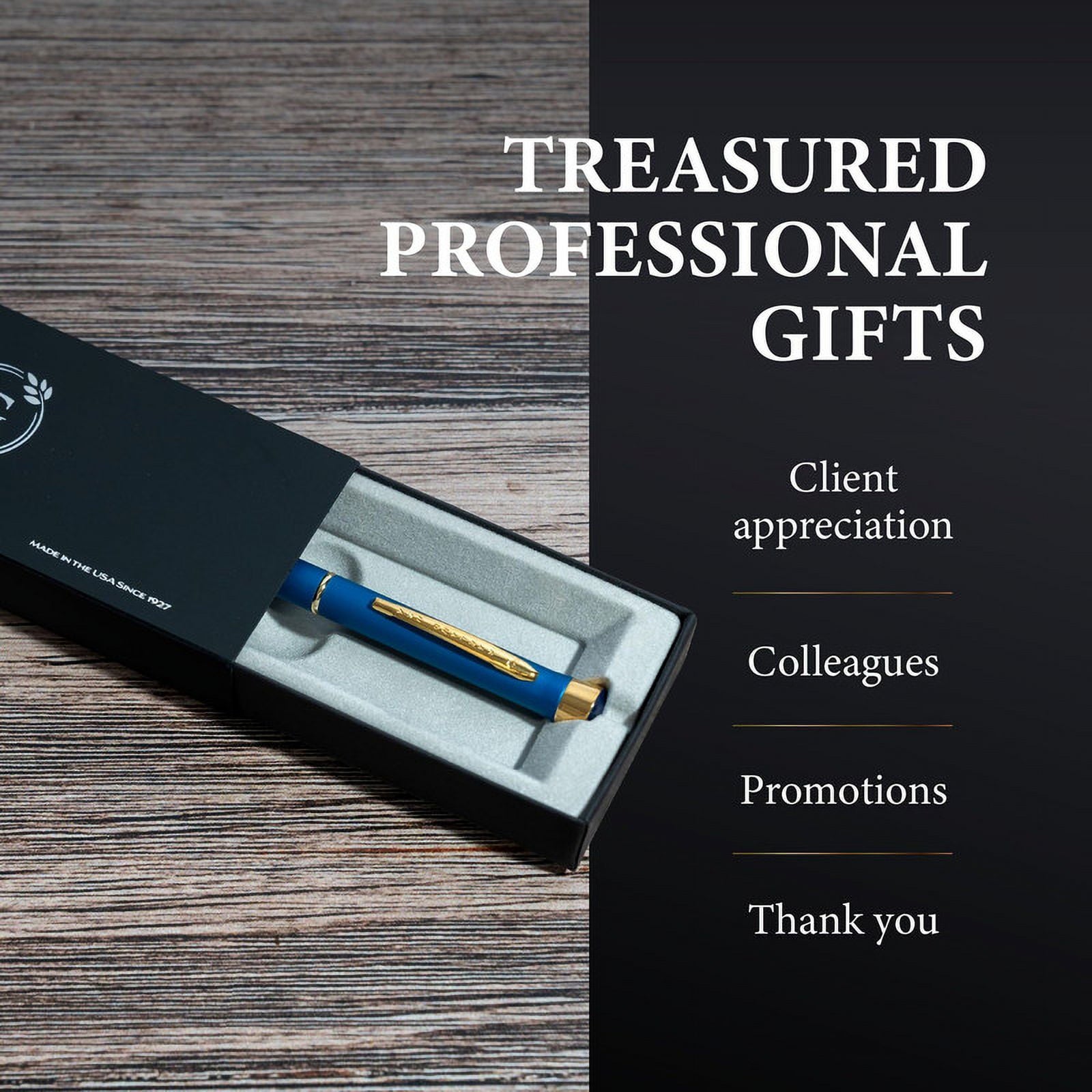 Garland Metal Slim Pen, Made in USA, Fine Gloss Finish with 24k Gold Trim For Executive Desk, Graduation, Groomsmen Gifts, Professional Men & Women, Keepsake Gift Box, Refillable- Red/Gold
