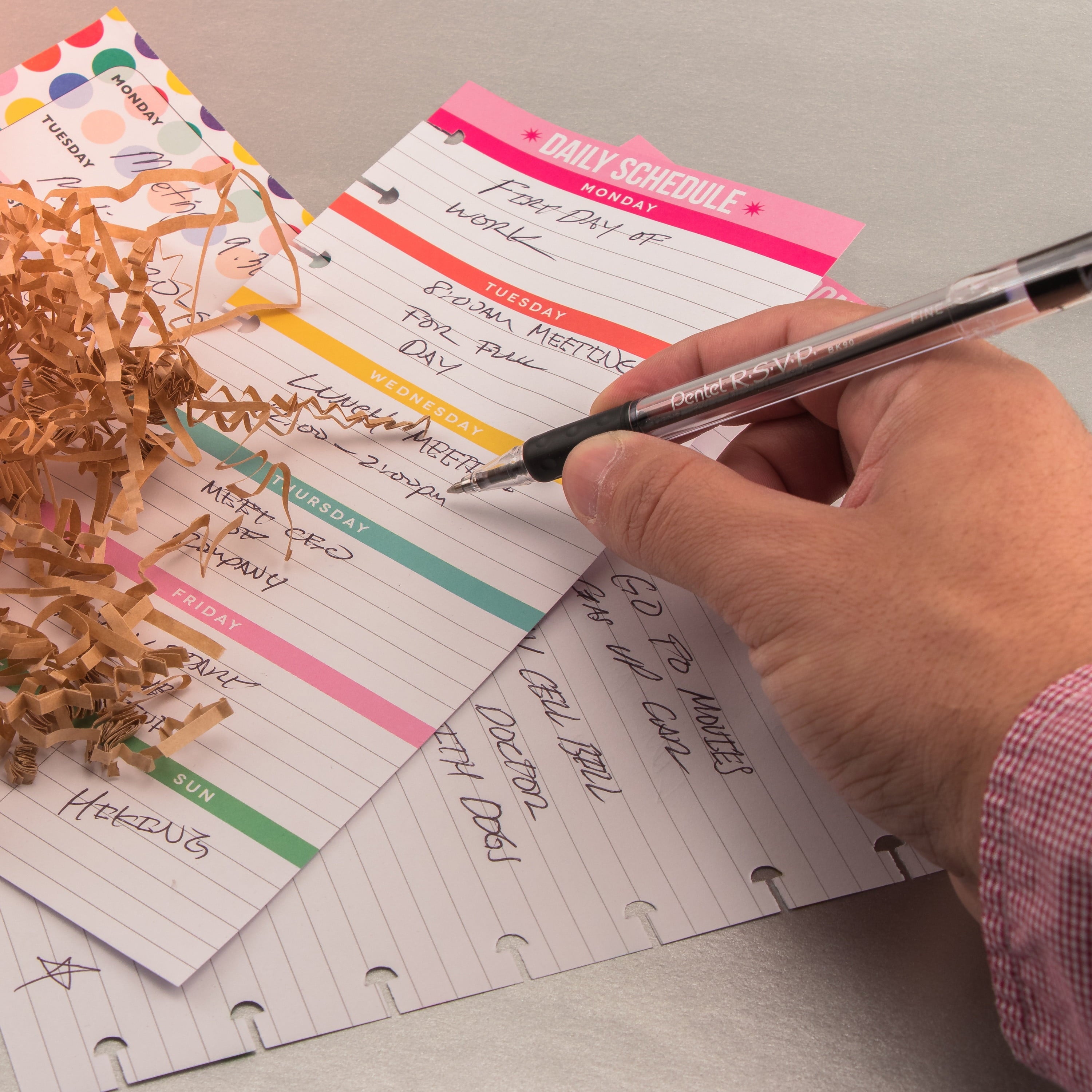 Pentel RSVP Ballpoint Pen, (0.7mm) Fine Line, Black Ink, 5 Pens Per Pack