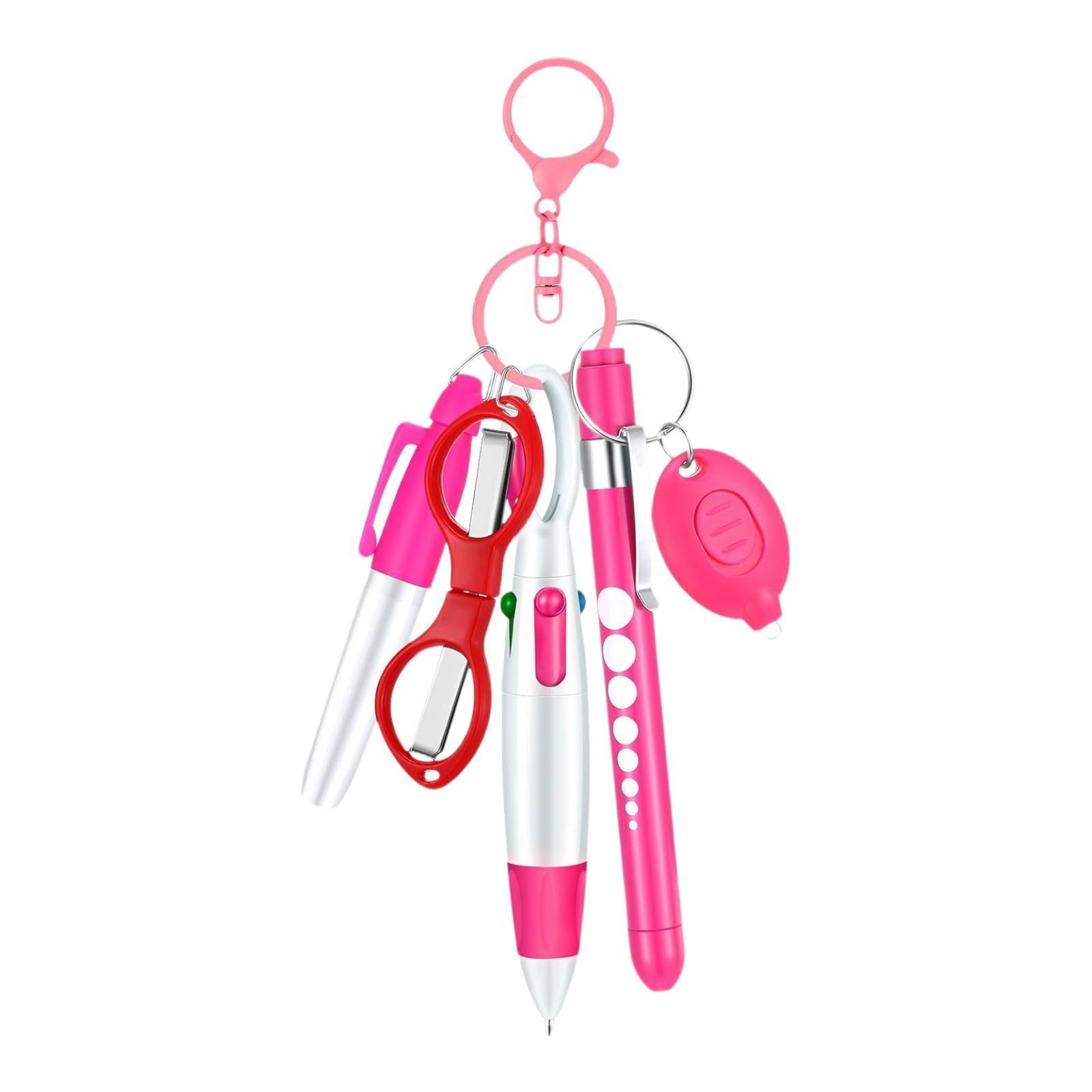 Almencla 6 Pieces Nurse Pen Set Party Favor Office Supplies Gift Retractable Ball Pen black