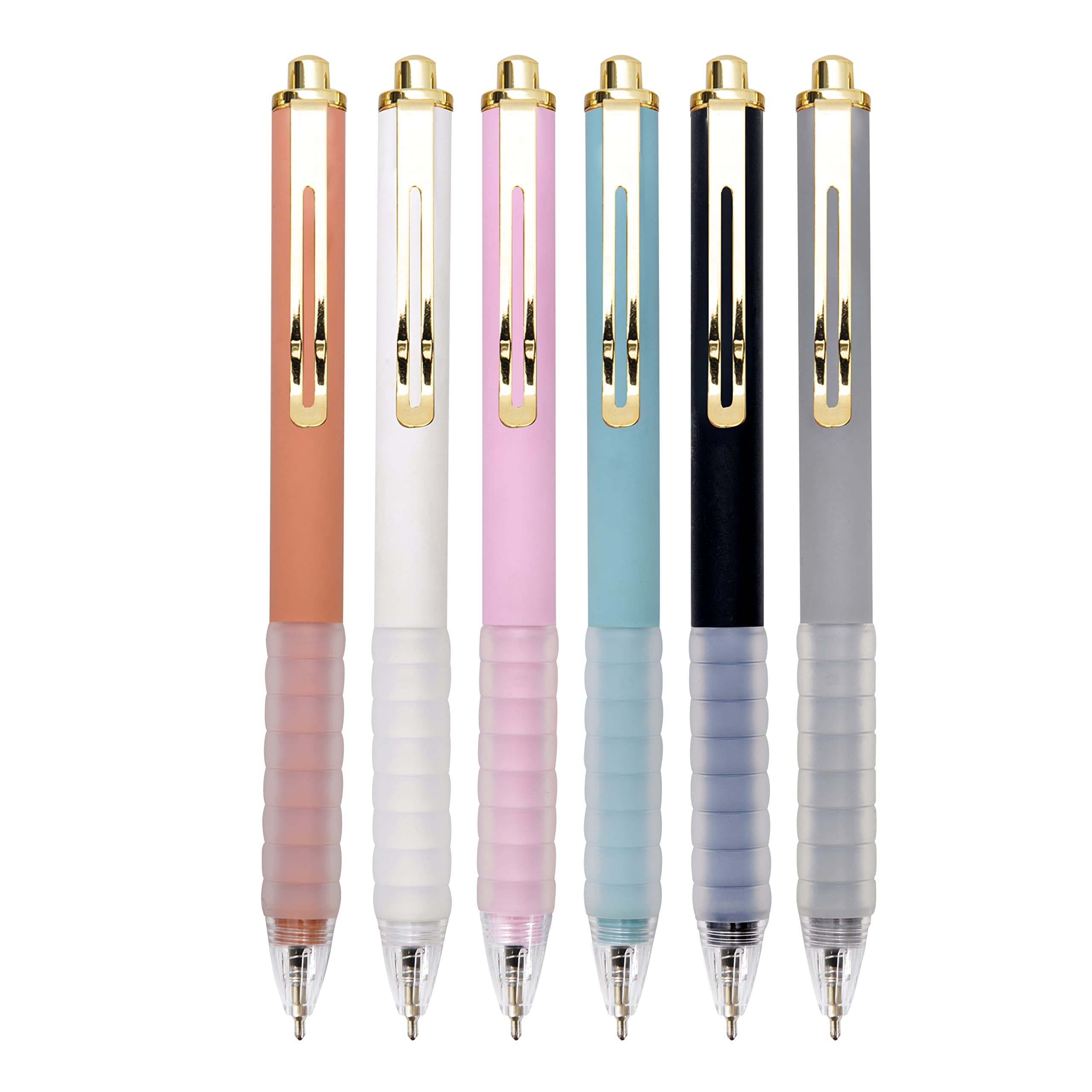 Ballpoint Writing Pens,12 pack(6 count+6 refills) with Stylus Tips 0.5mm Medium Point Pen Black Ink Pen Stylus Pens(NO.693)