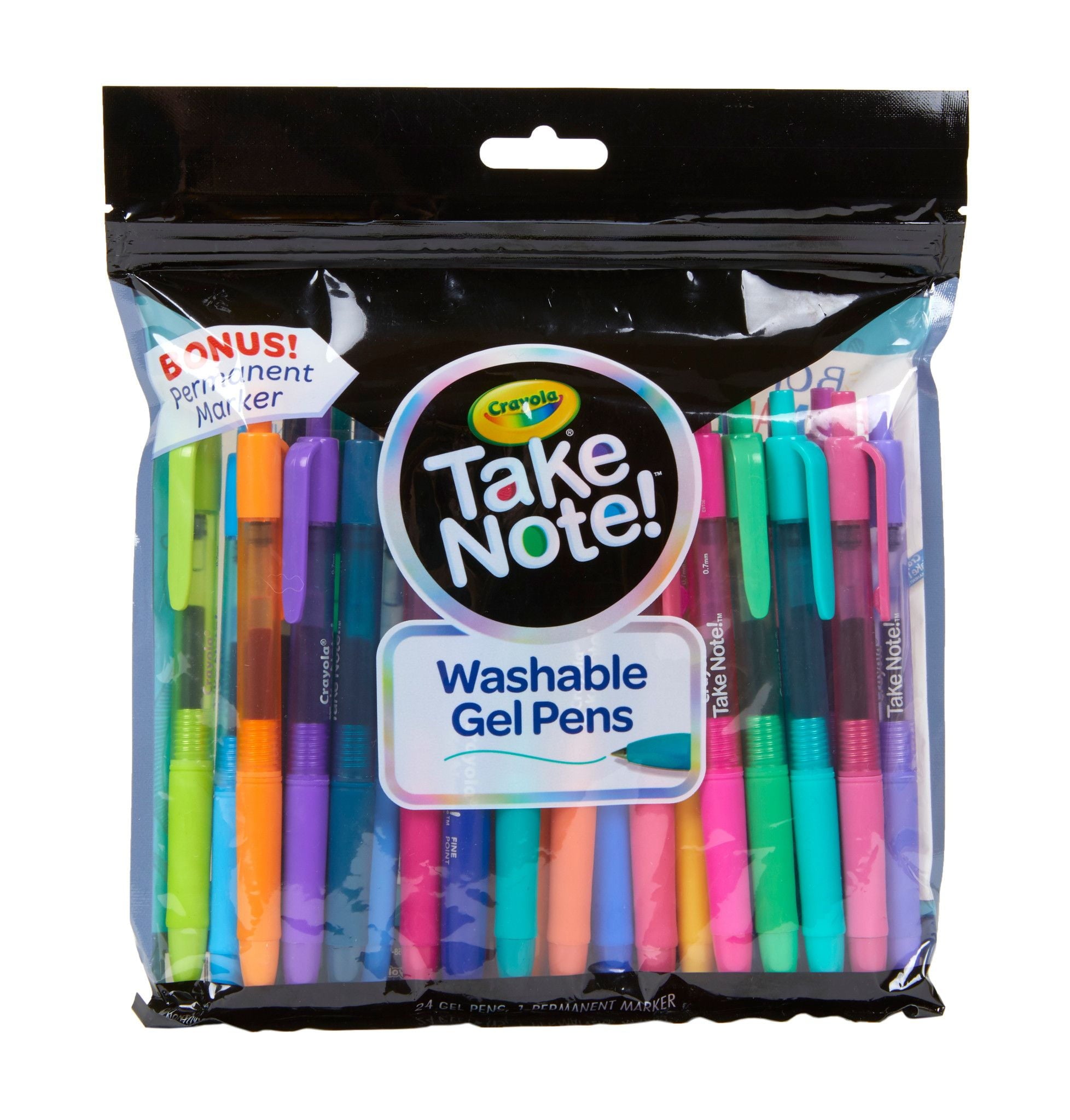Crayola Colored Gel Pens, Washable Pens, Bullet Journaling, 24 Count