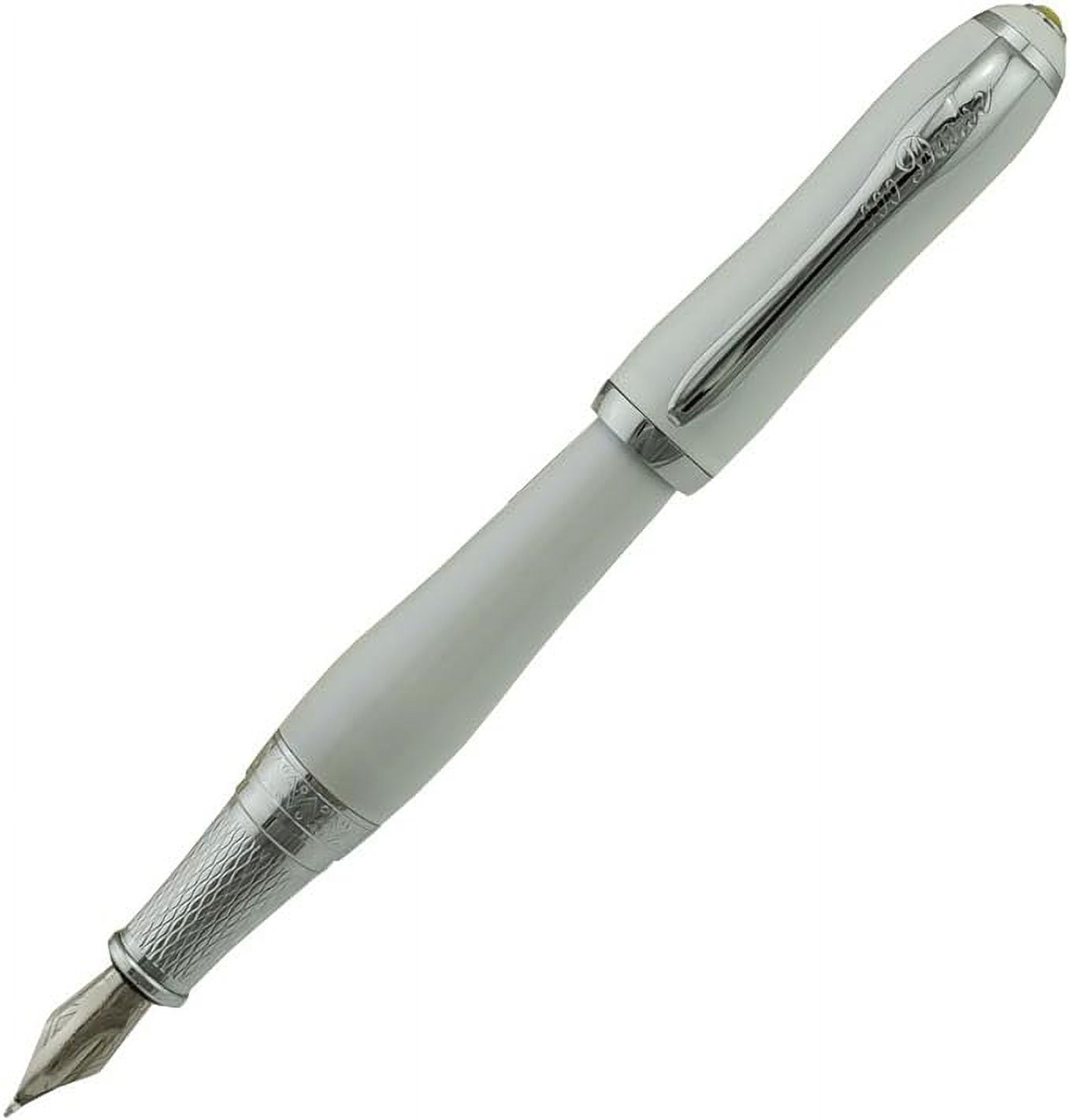 Duke Fude Nib Fountain Pen Medium to Broad Nature Mother Pearl on Cap with Pen Pouch sketching Art Drawing Signature Calligraphy Pen Case Set