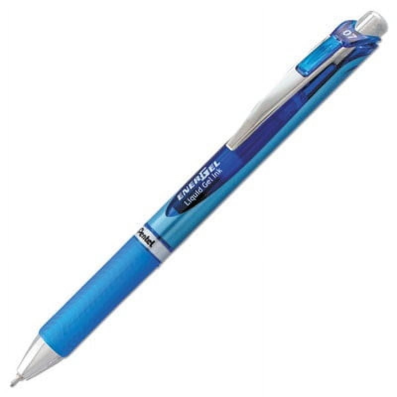 EnerGel RTX Retractable Liquid Gel Pen, (0.7mm) Needle Tip, Medium Line, Blue Ink