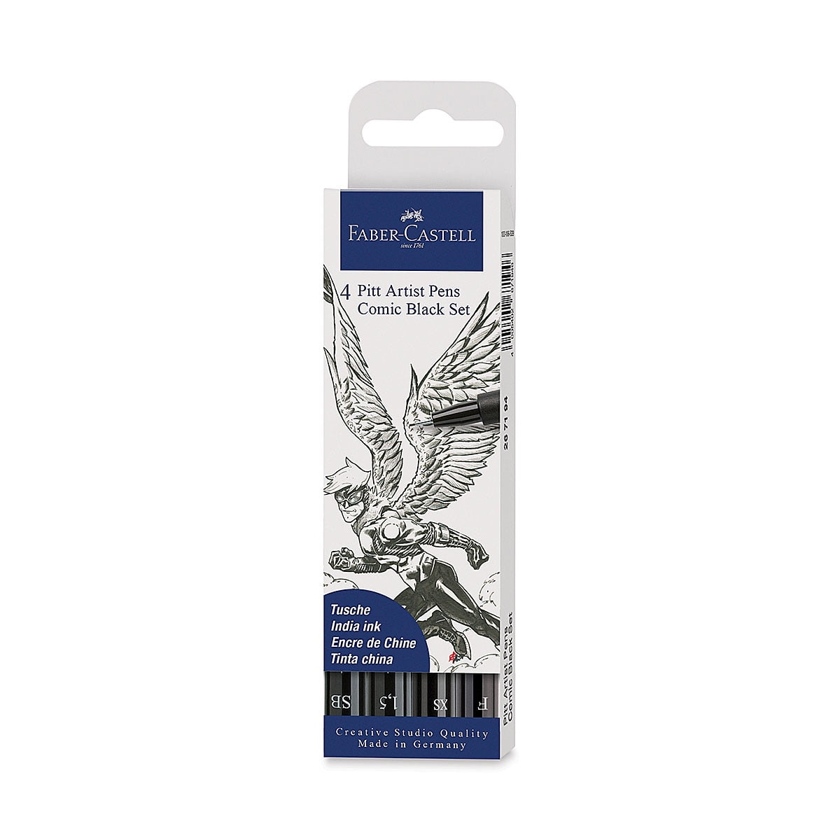Faber-Castell Pitt Artist Pen Comic Set, 4 Black