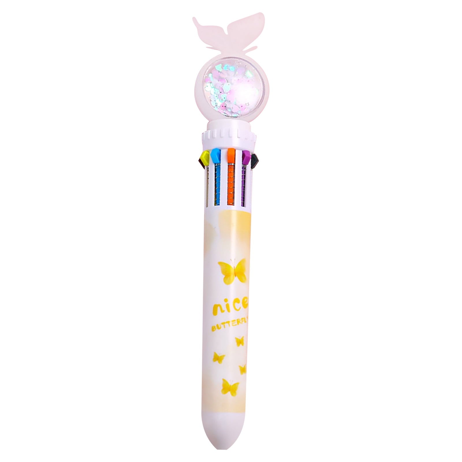 Fridja 0.5mm 10-Color Ballpoint Pen, Retractable Ballpoint Pens For Office School Students Kids Gift 10ml