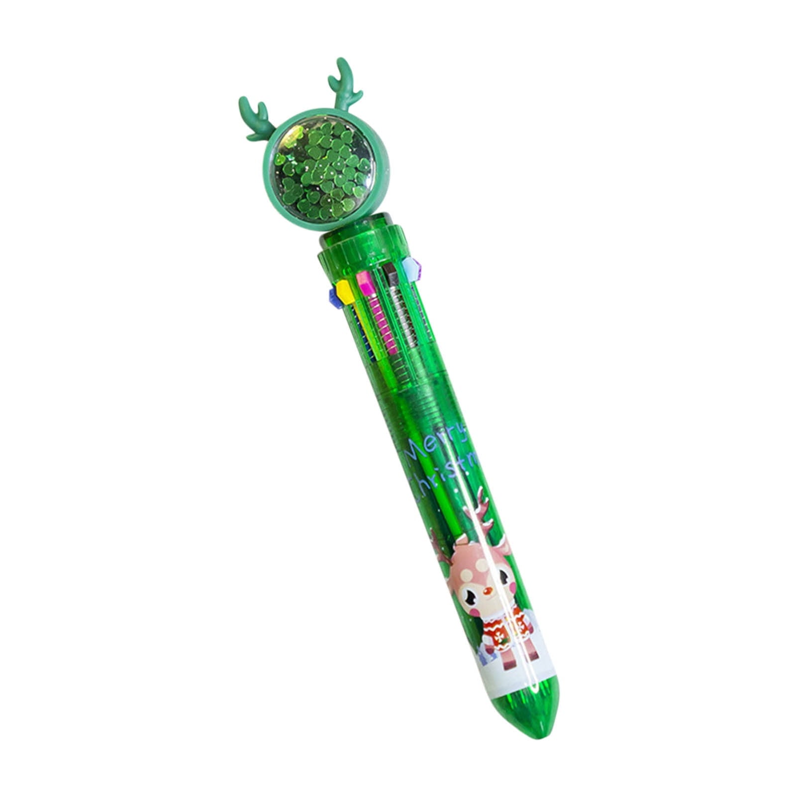 Fridja 0.5mm 10-Color Ballpoint Pen, Retractable Ballpoint Pens For Office School Students Kids Gift 10ml