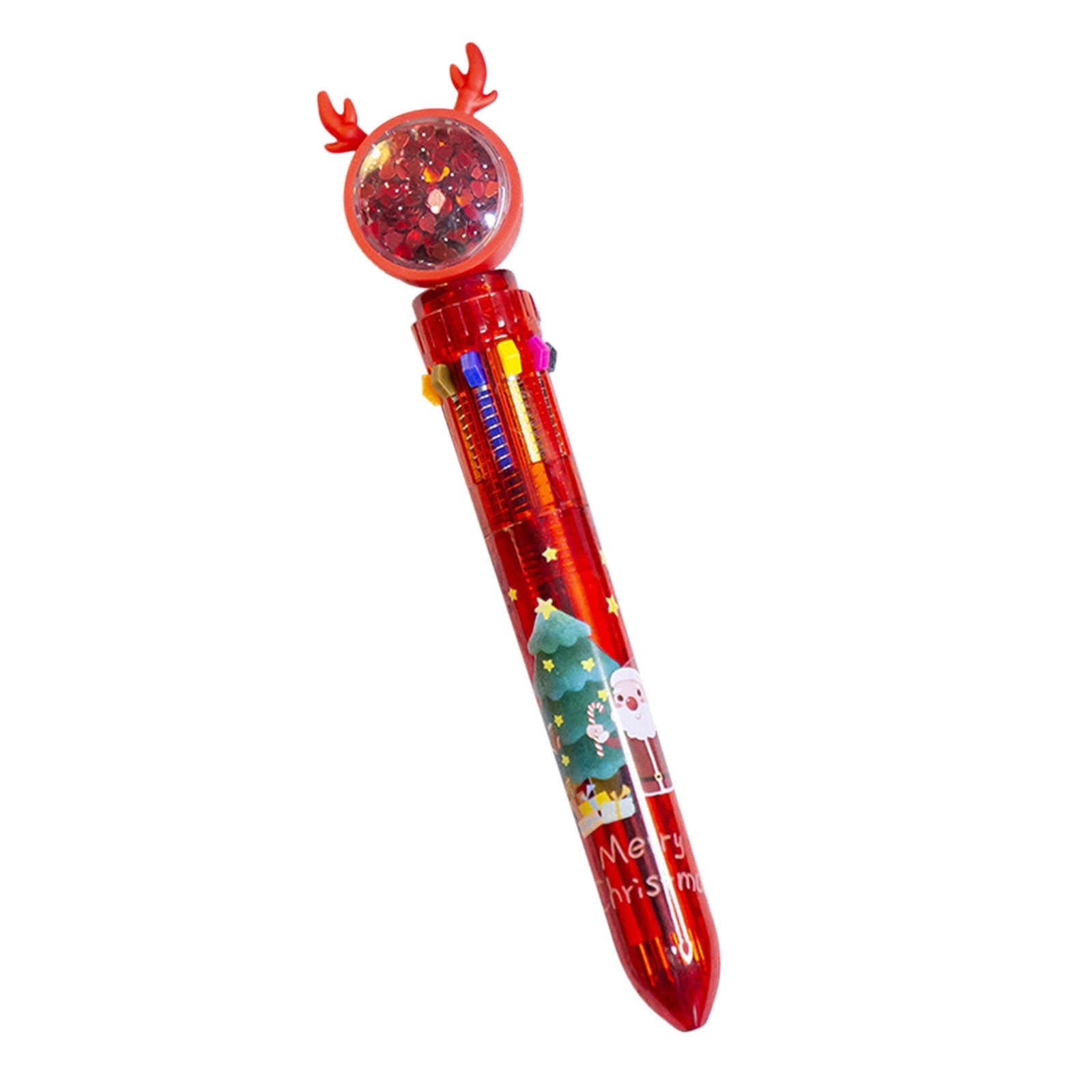 Fridja 0.5mm 10-Color Ballpoint Pen, Retractable Ballpoint Pens For Office School Students Kids Gift 10ml